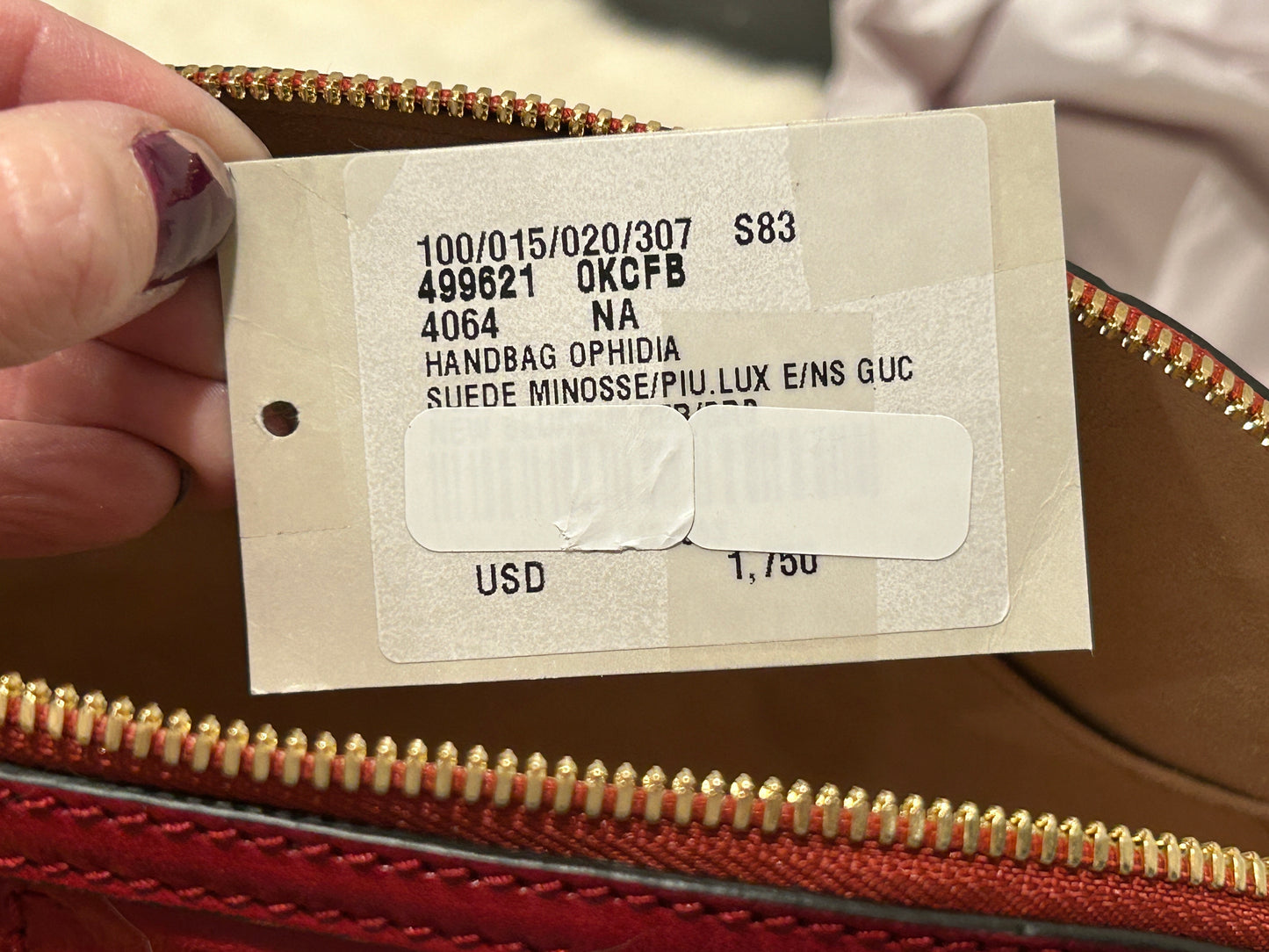 GUCCI Suede Ophidia Round Top Crossbody Bag MO