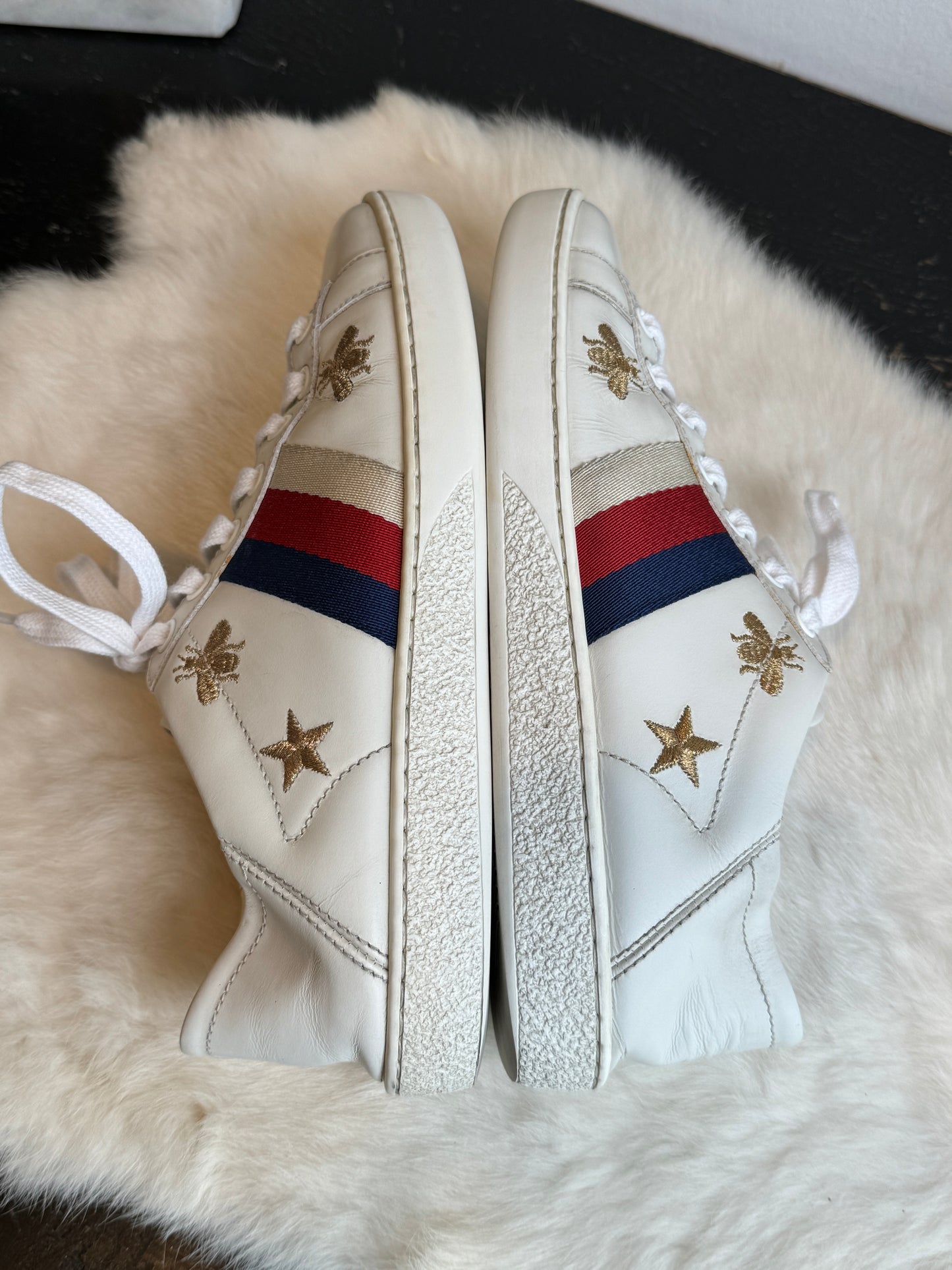 Gucci Ace Metallic Soft Heel Sneakers Size 36EU