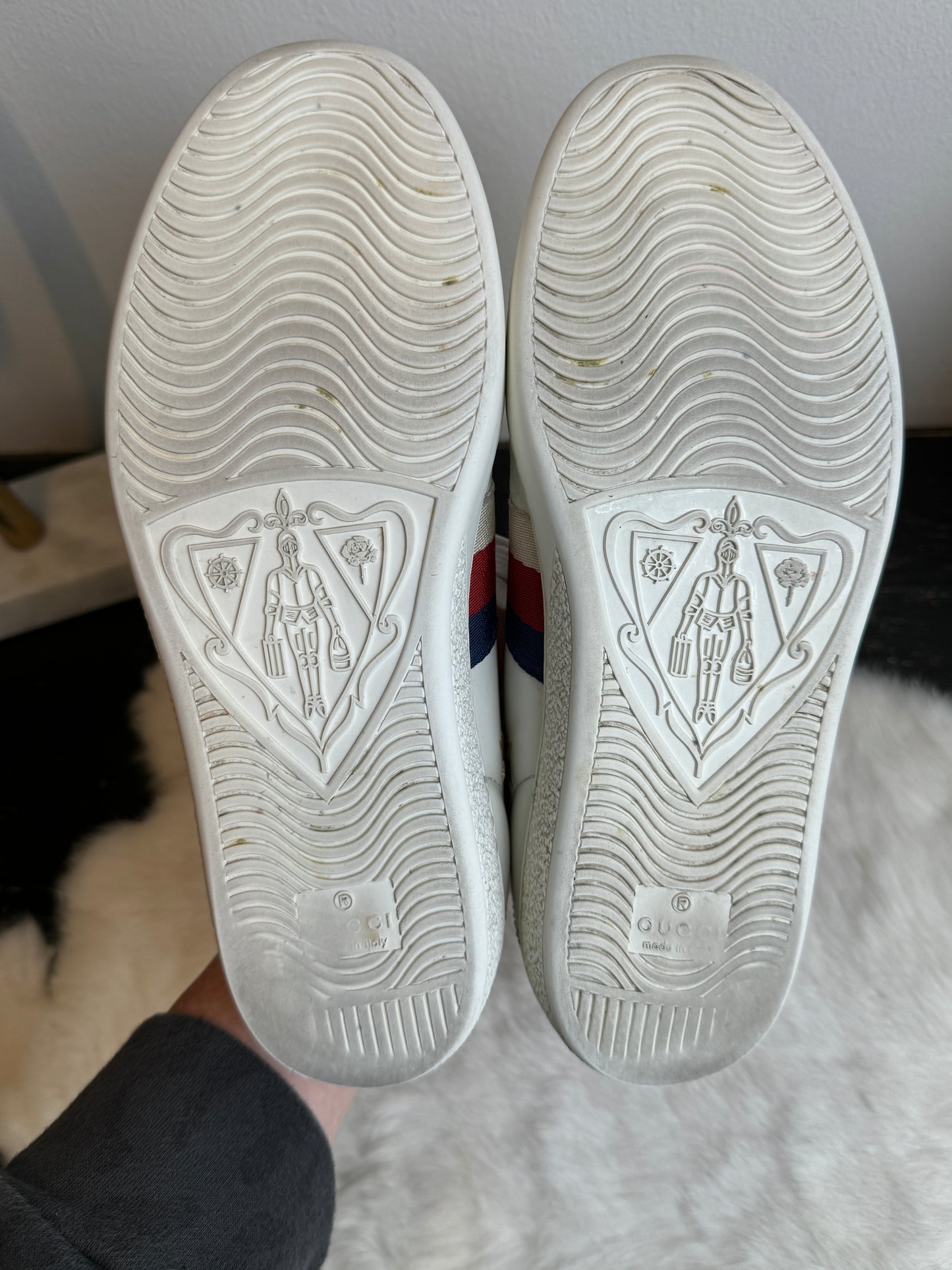 Gucci Ace Metallic Soft Heel Sneakers Size 36EU