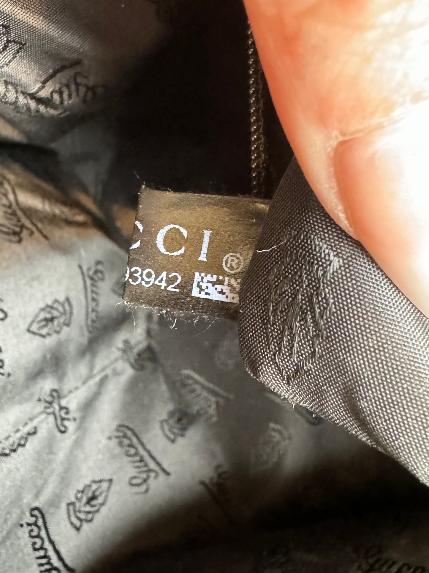 GUCCI GG Canvas Small Patent Trim Tote