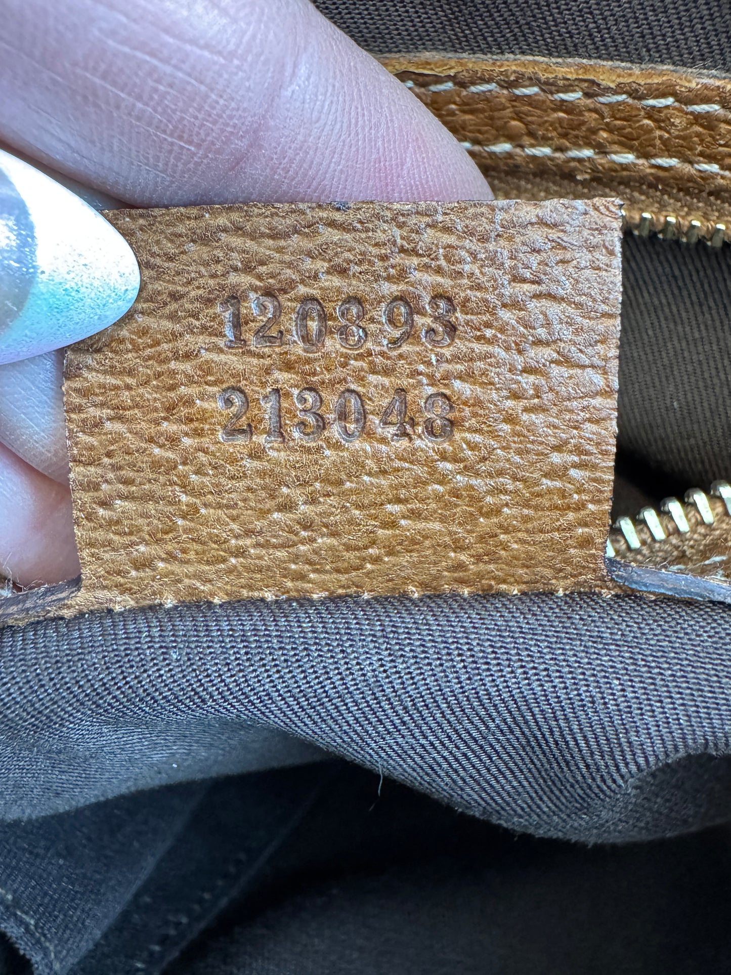 GUCCI GG Monogram Canvas Studs Crossbody Brown Bag