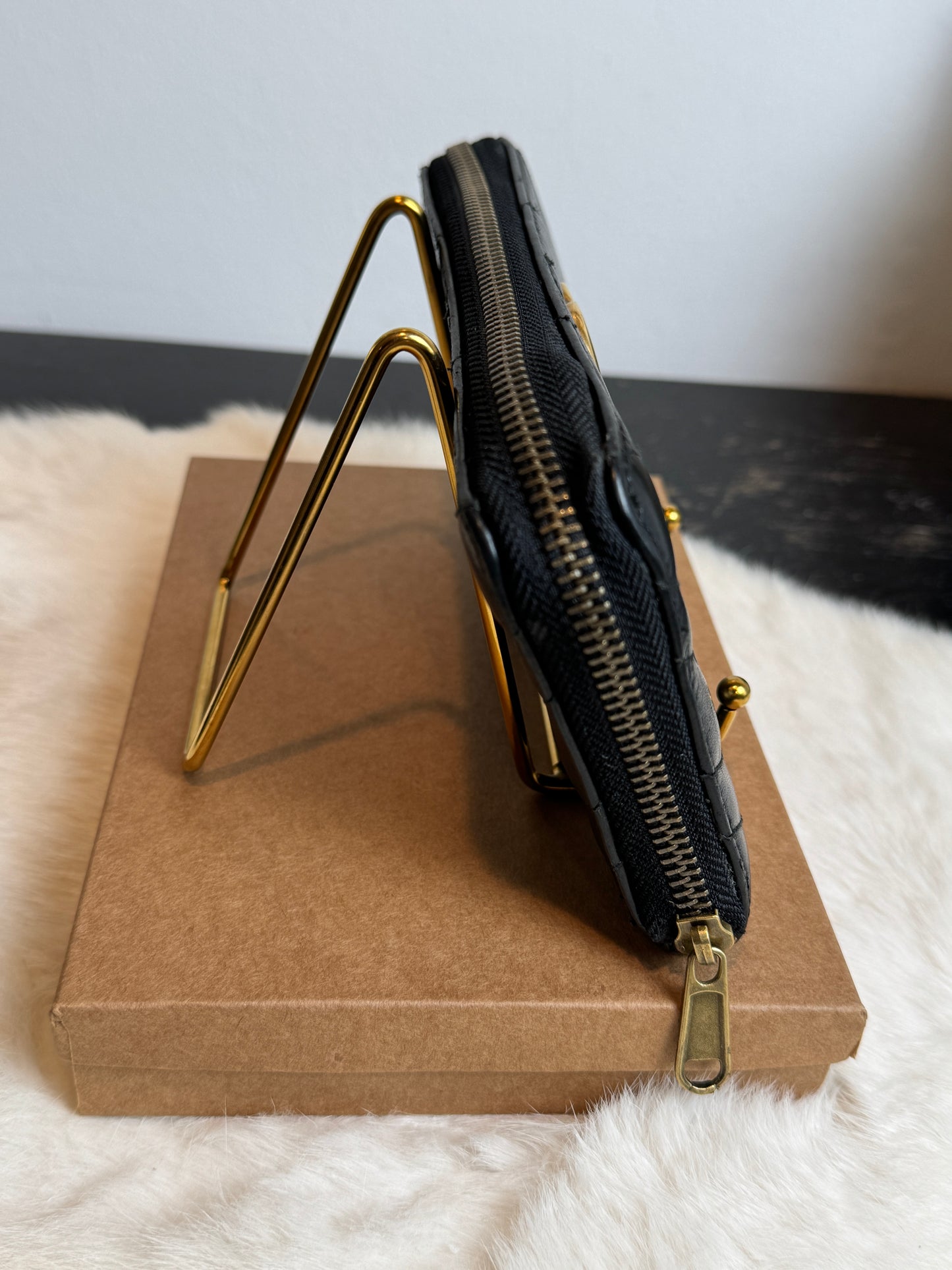GUCCI Marmont GG Leather Long Zip Wallet