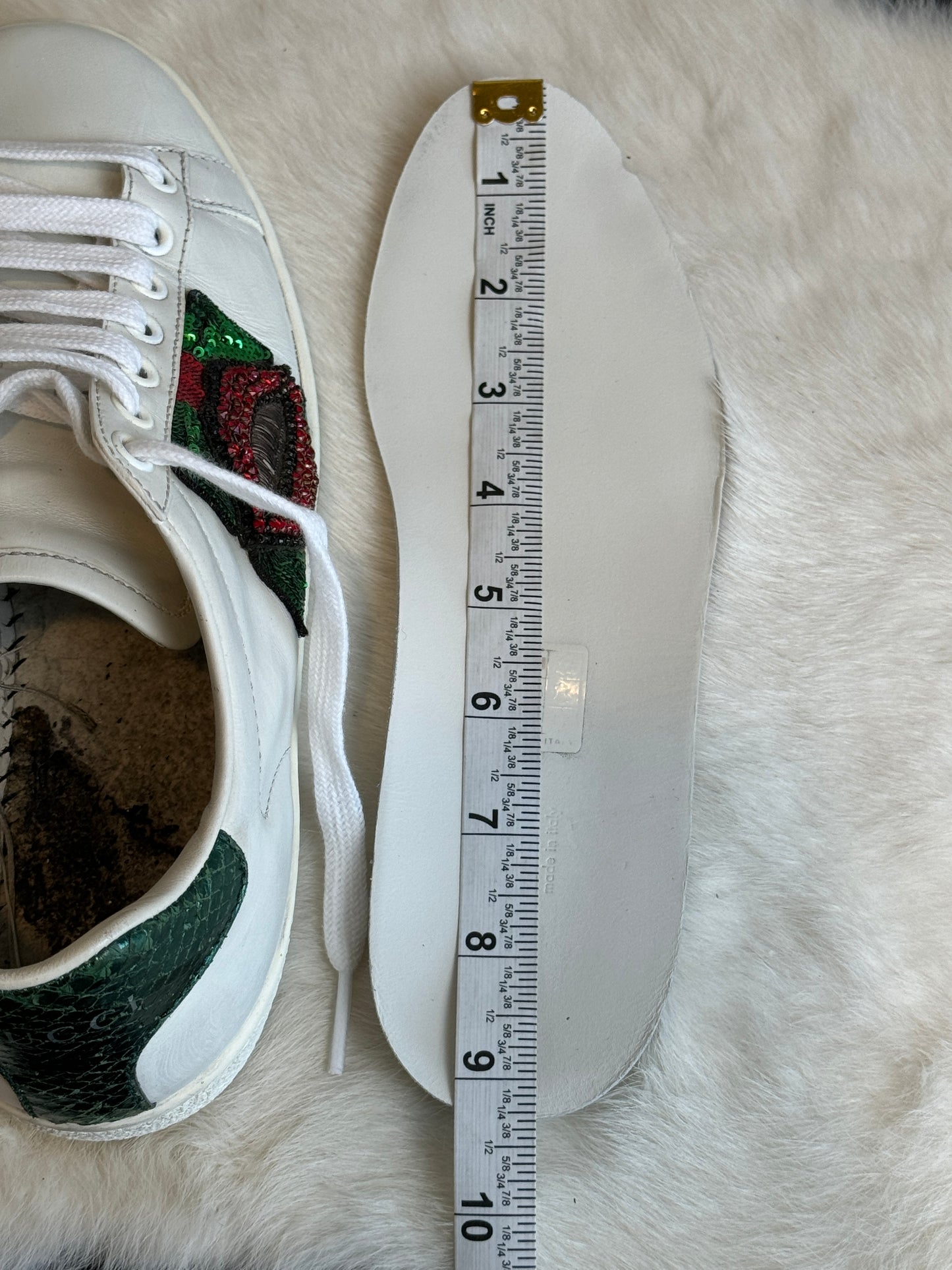 GUCCI Ace Rhinestone Lips Women's Sneakers 35EU