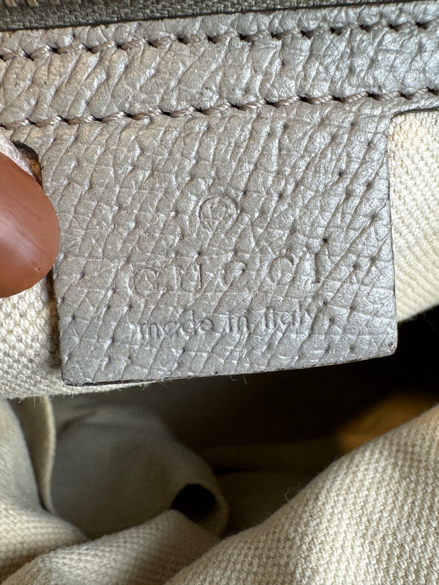 GUCCI Small Beige Canvas Tote