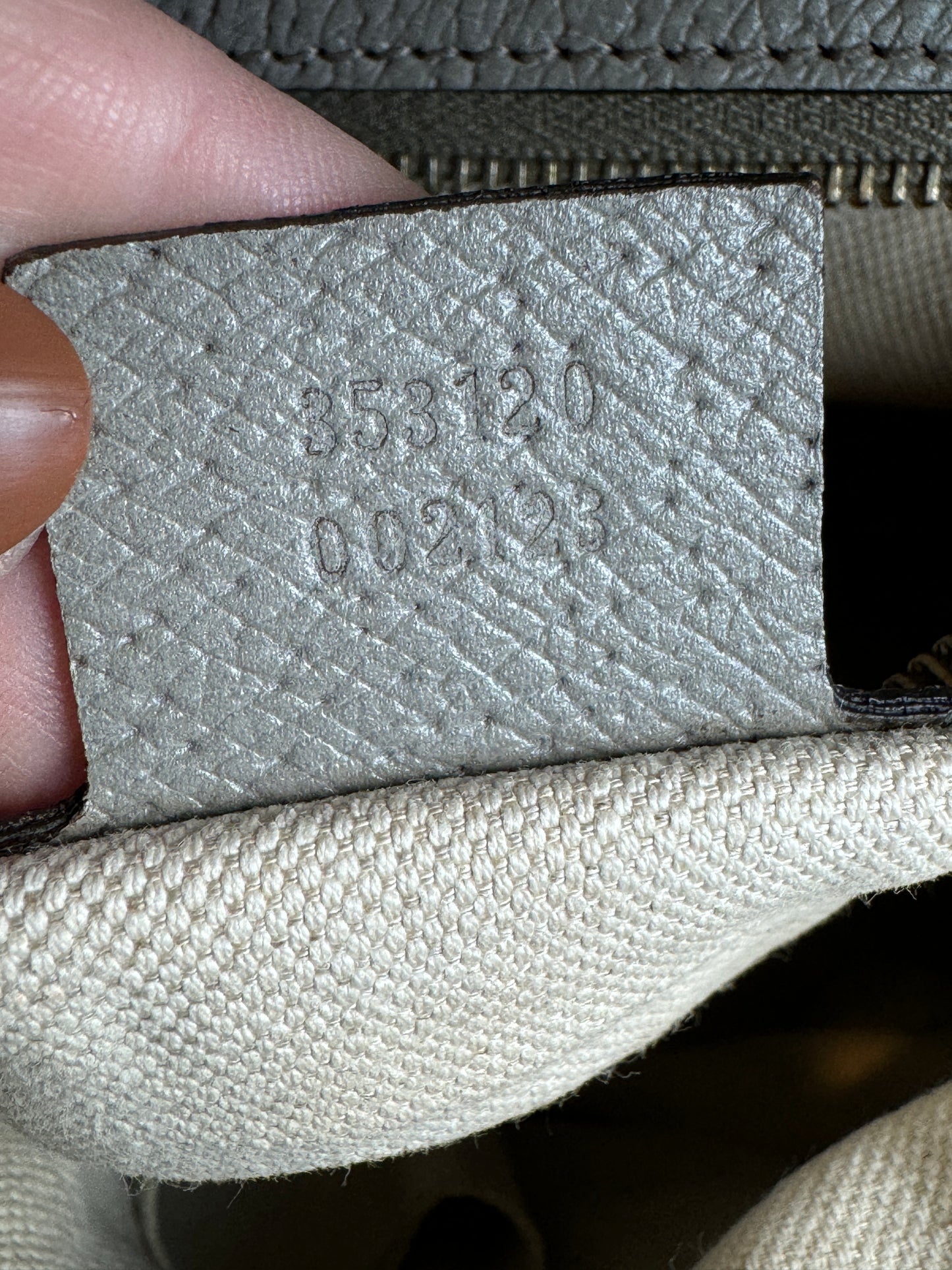 GUCCI Small Beige Canvas Tote