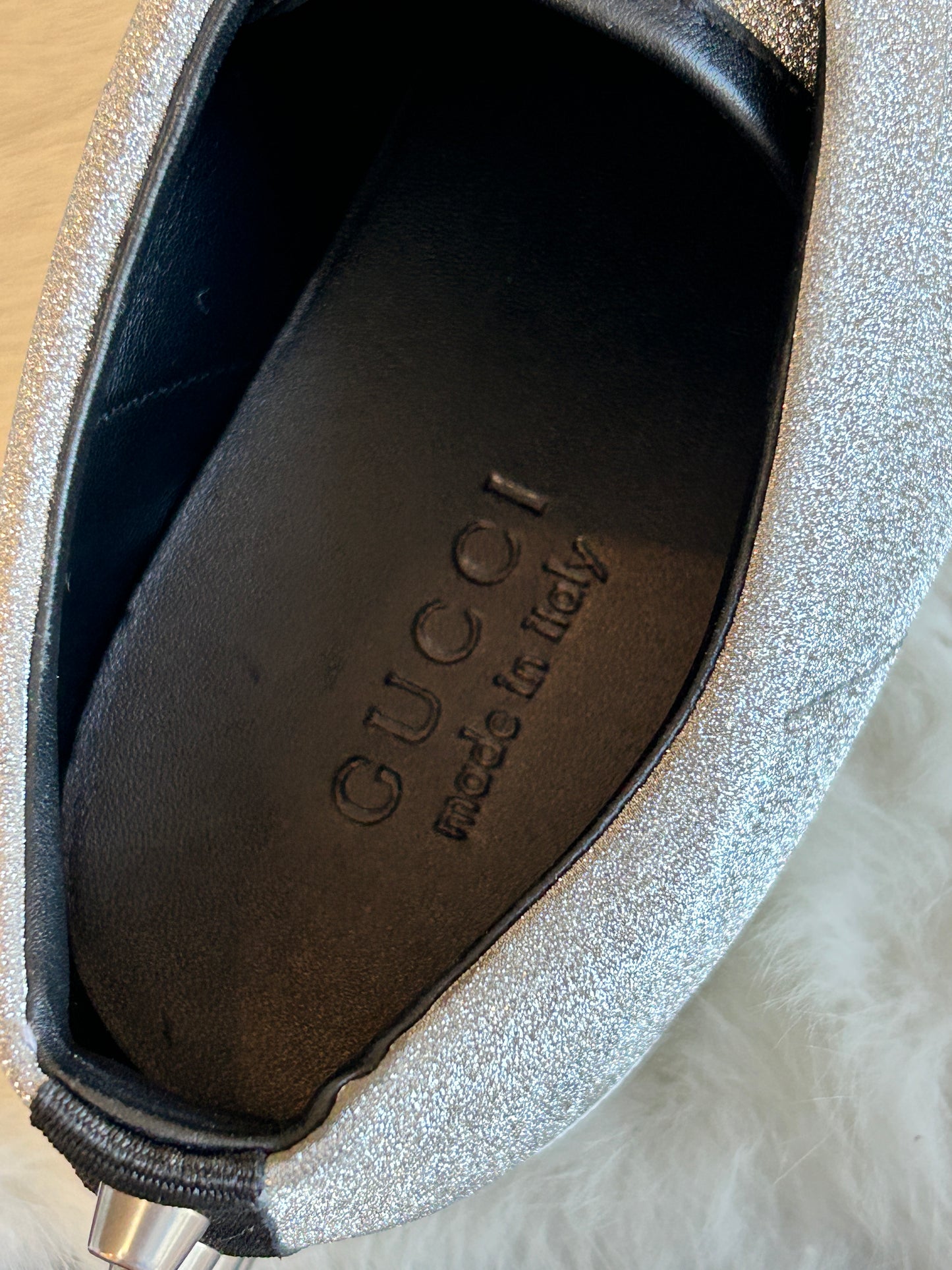 Gucci Glitter Studded Web Women's Sneakers 12.5EU/13EU