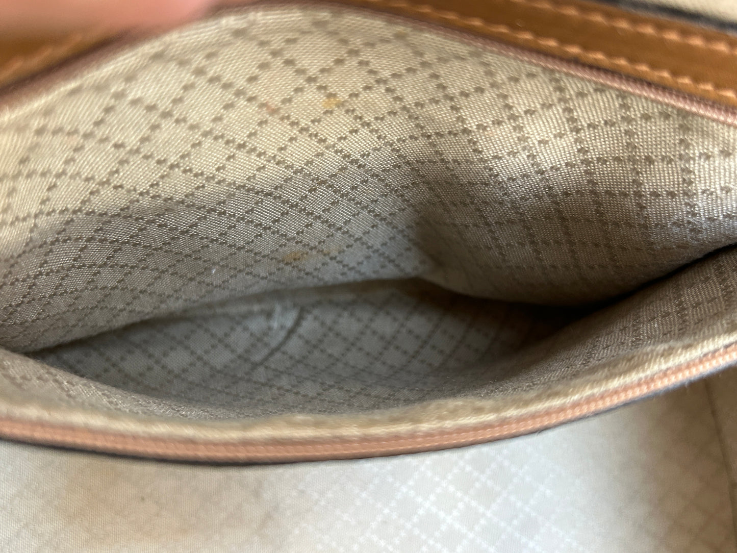 GUCCI Vintage Tan Micro GG Monogram Doctor Bag