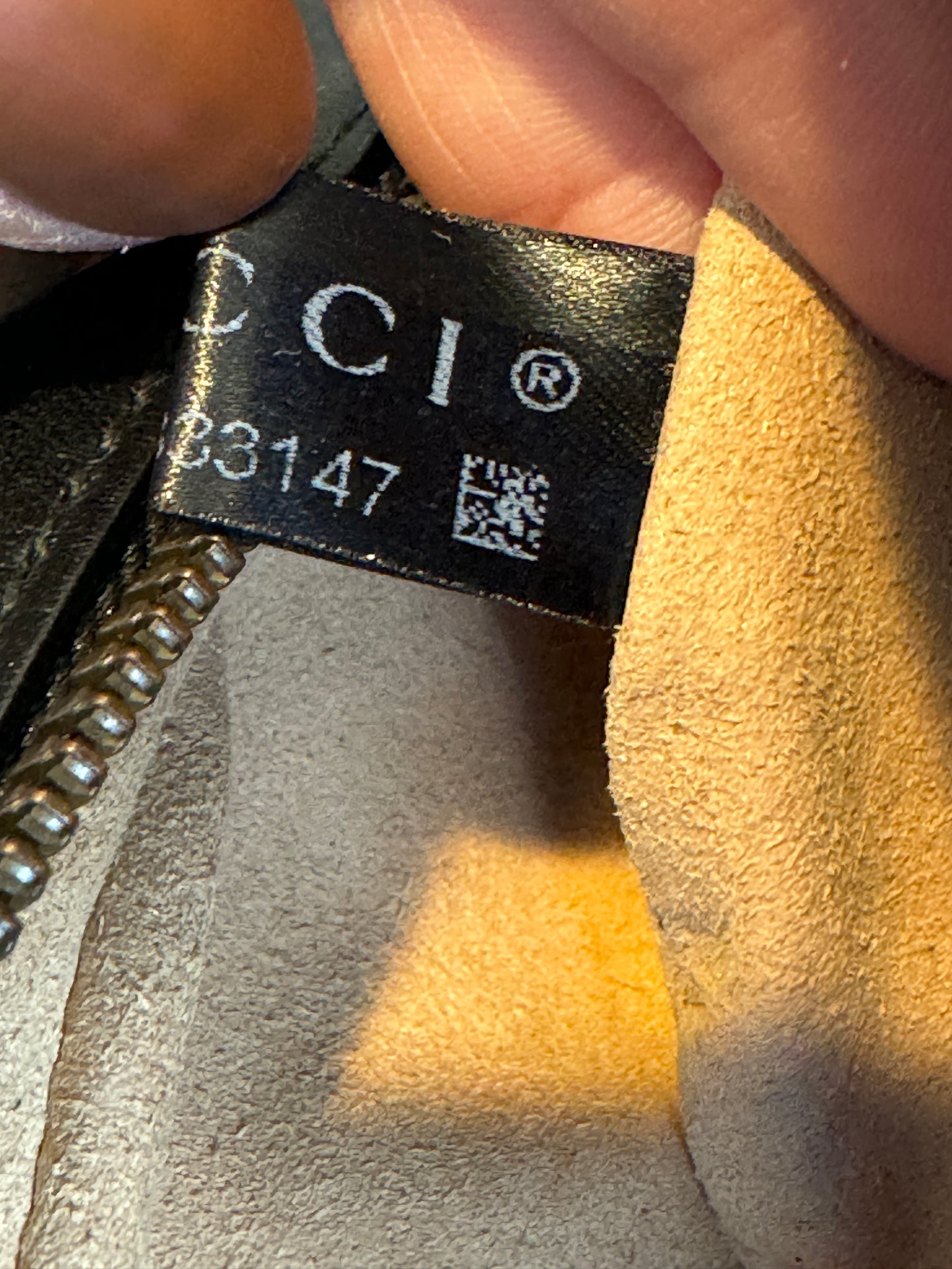 GUCCI Black Leather GG Marmont Small Camera Bag