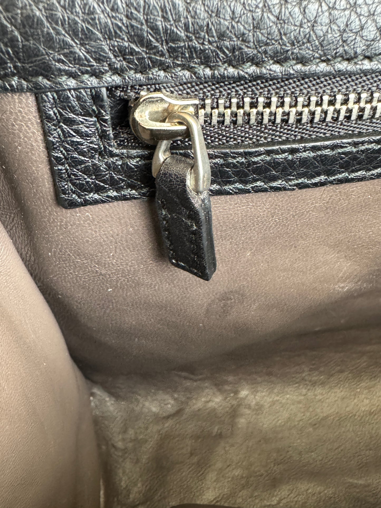 GUCCI Miss Bamboo Black Studded Chain Bag
