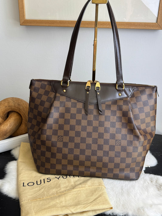 Louis Vuitton Damier Ebene/Cherry Westminster GM Shoulder Tote
