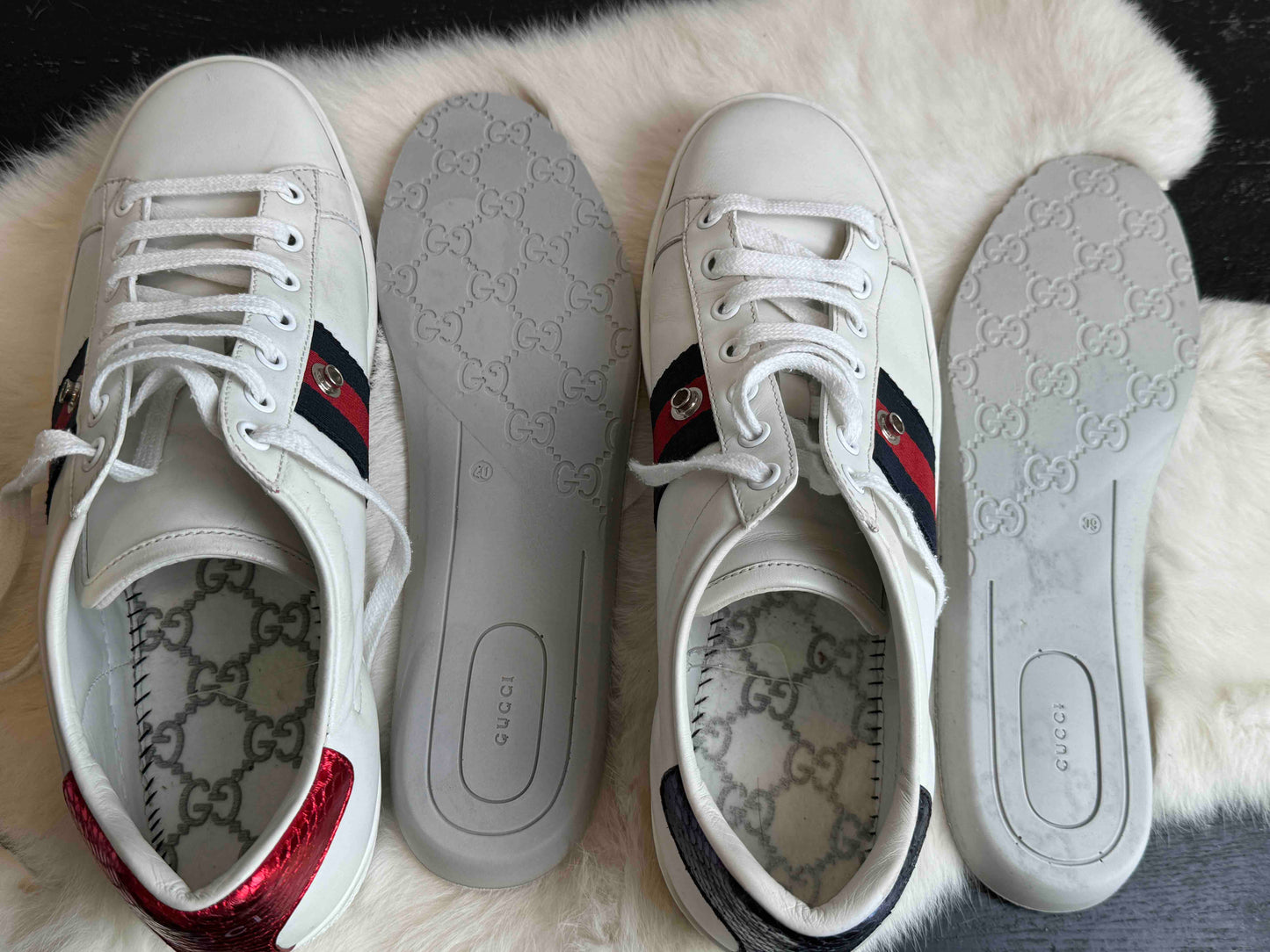 Gucci Ace Web Snaps Women's Sneakers Size 39EU/39.5EU