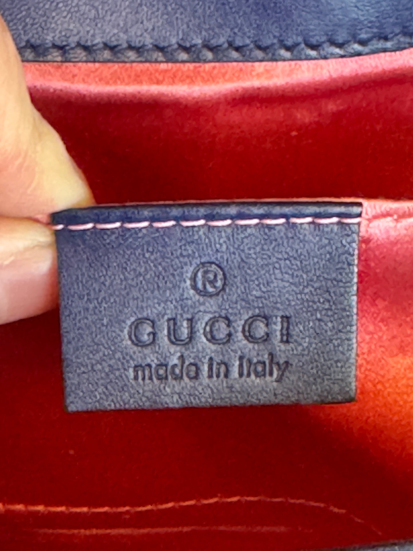 GUCCI Blue Velvet Marmont Mini Bag