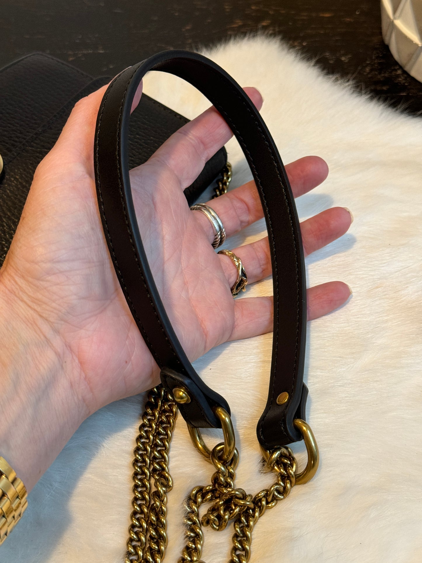 GUCCI Interlocking G Leather WOC Black