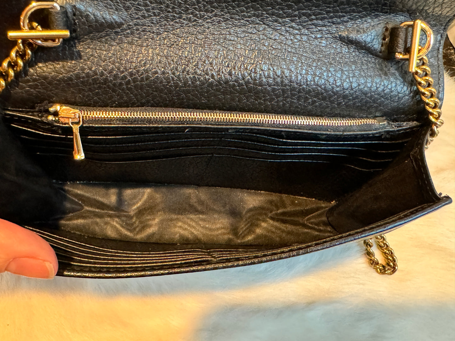 GUCCI Interlocking G Leather WOC Black