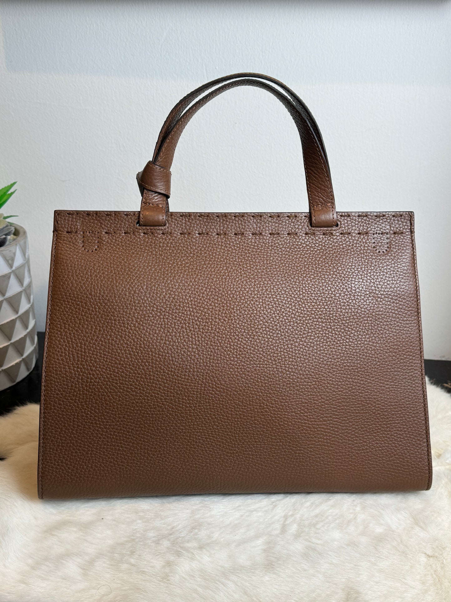 Gucci Calfskin Small GG Marmont Top Handle Bag