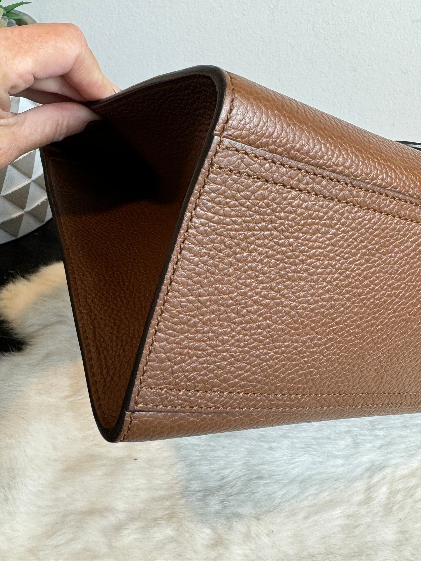 Gucci Calfskin Small GG Marmont Top Handle Bag