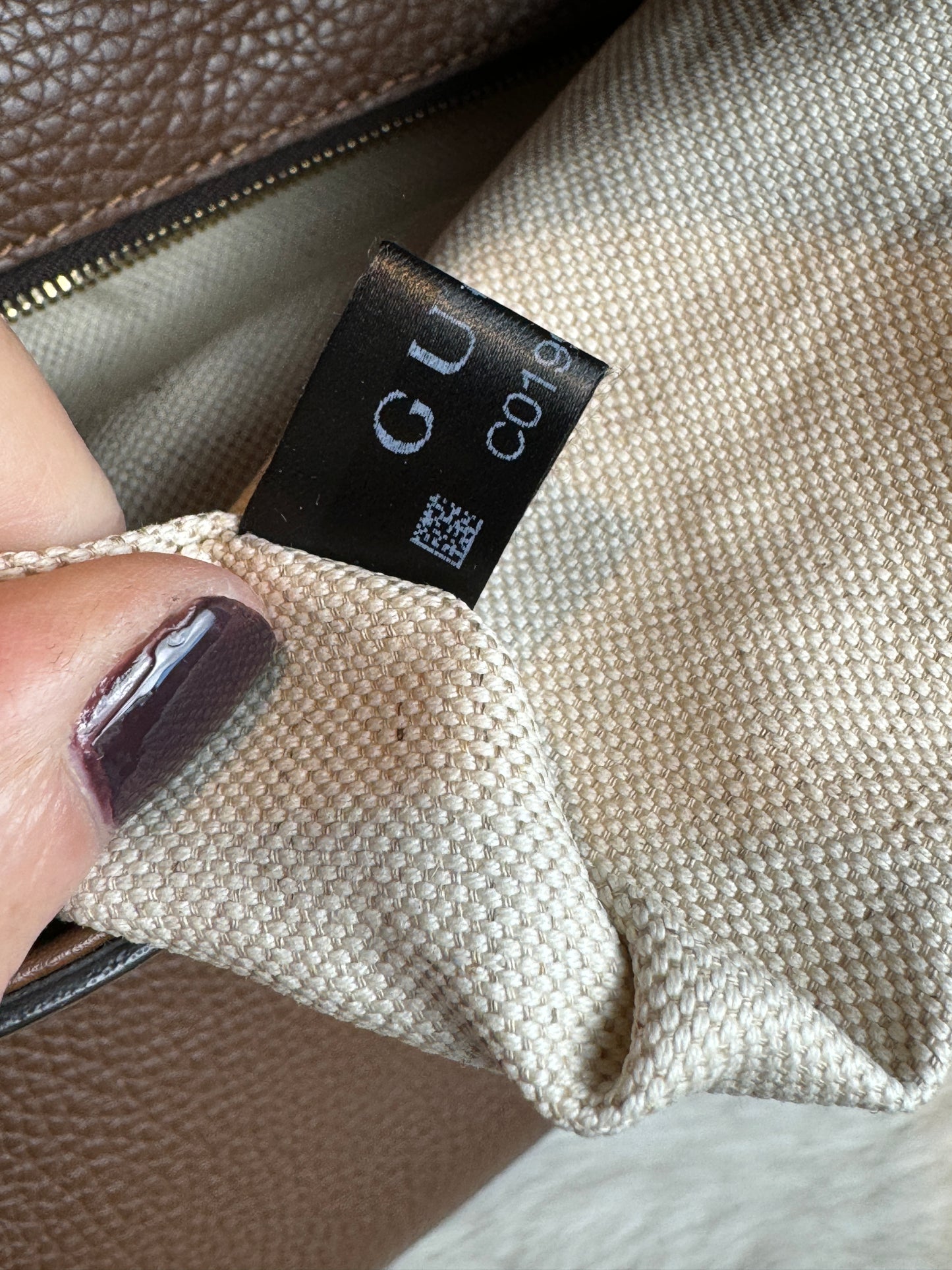 Gucci Calfskin Small GG Marmont Top Handle Bag