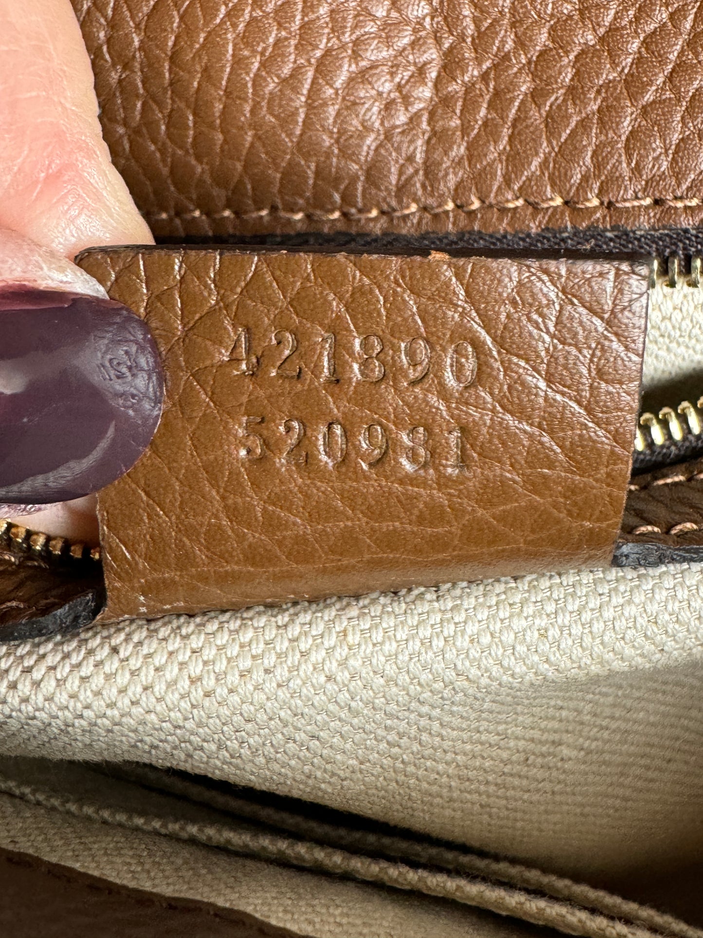 Gucci Calfskin Small GG Marmont Top Handle Bag