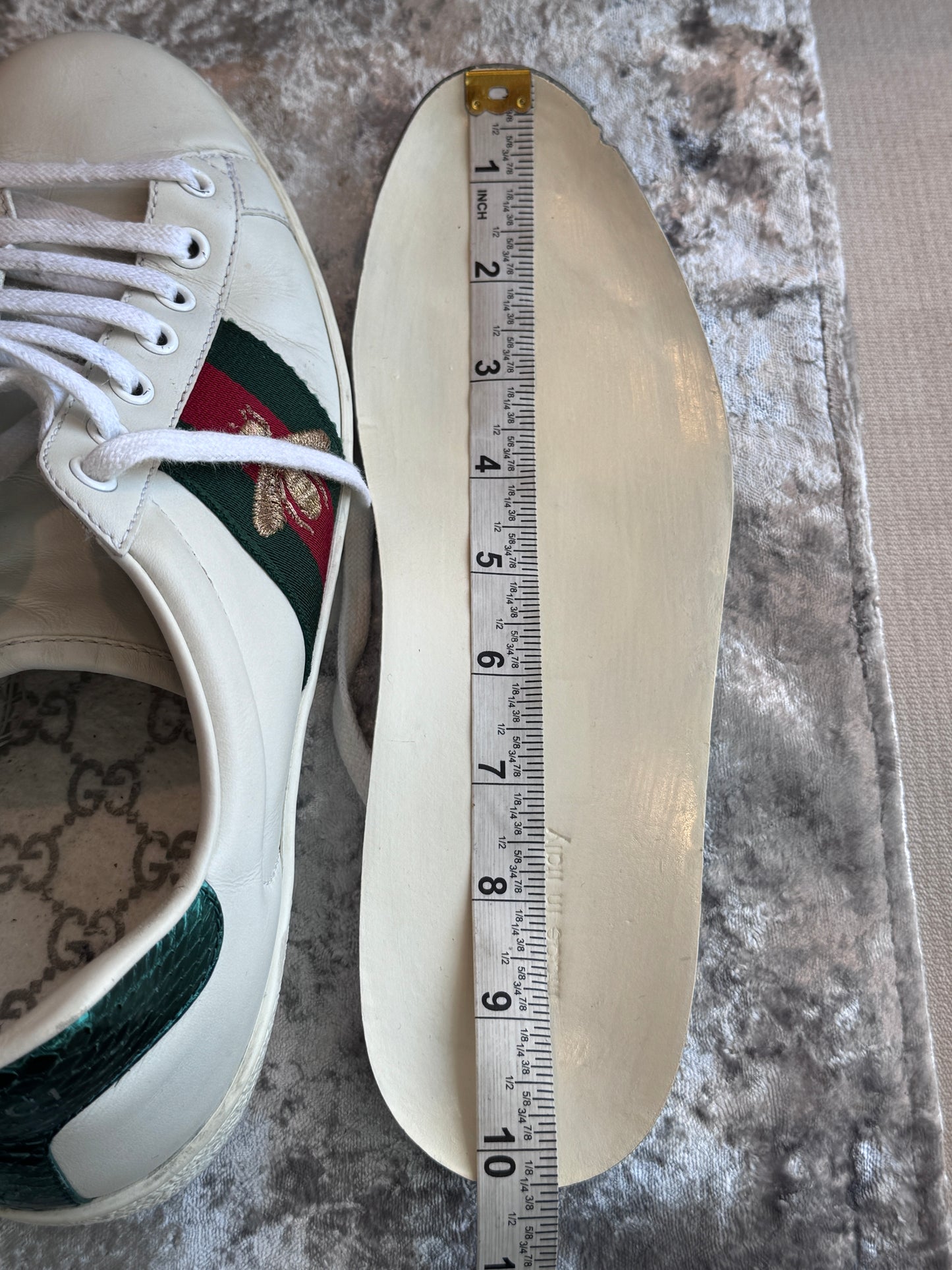 GUCCI White Ace Bees Men's Sneakers 6.5EU (Women's 39.5EU)