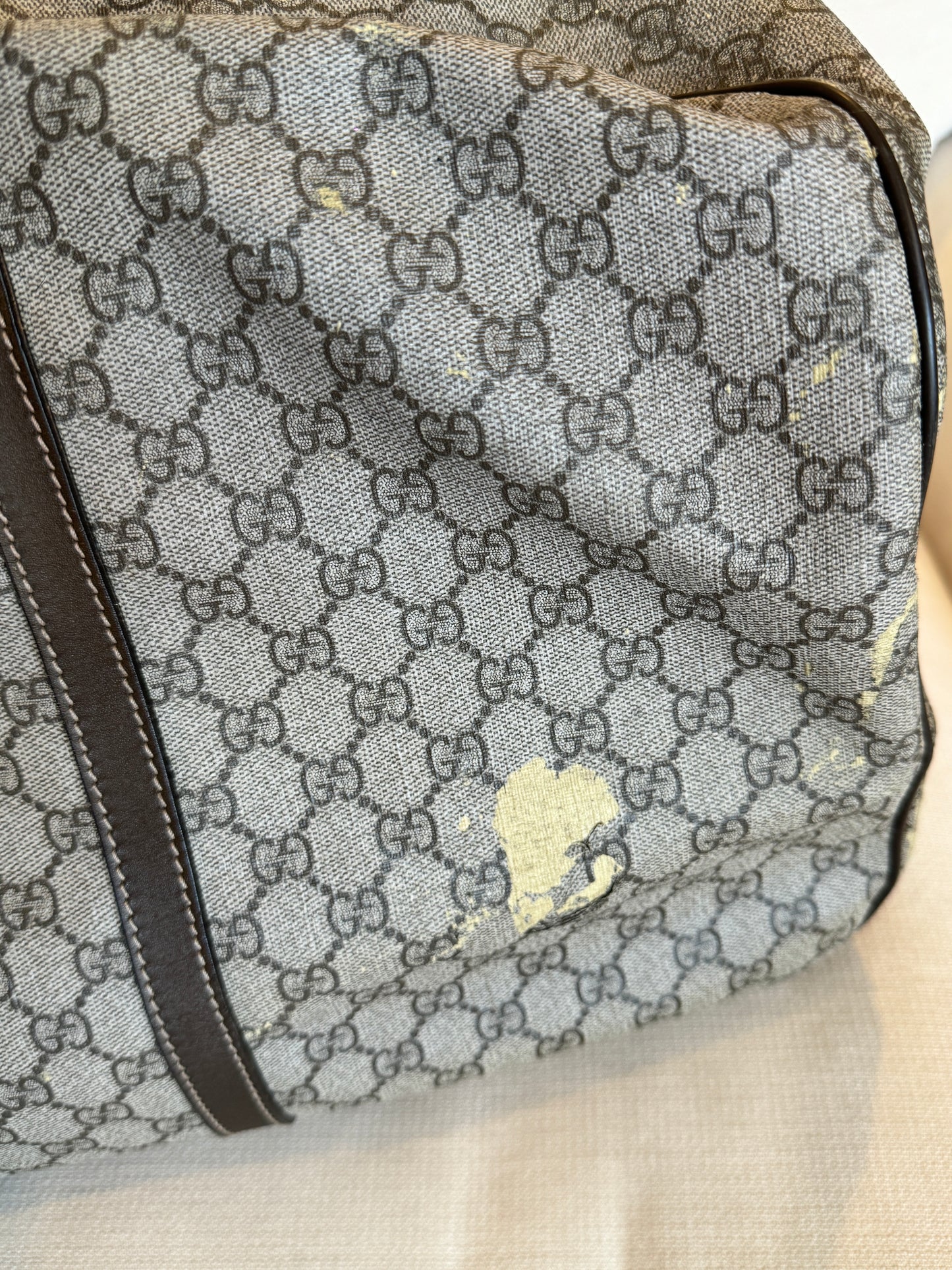 GUCCI Supreme Canvas Large Rolling Duffle Bag