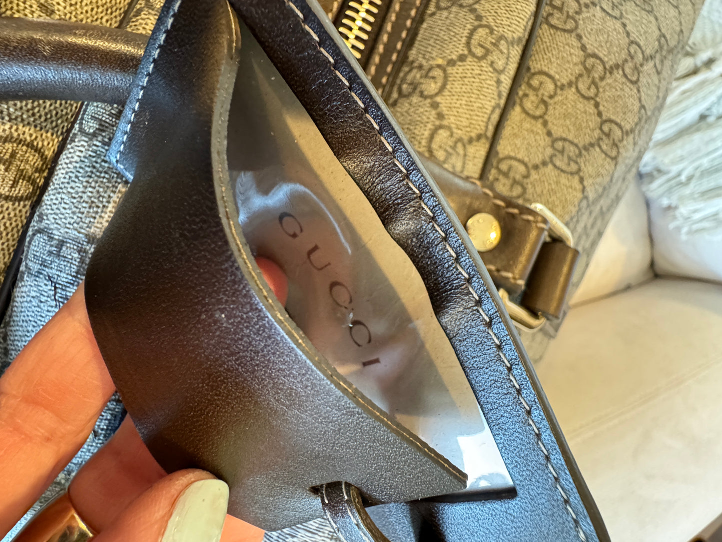 GUCCI Supreme Canvas Large Rolling Duffle Bag