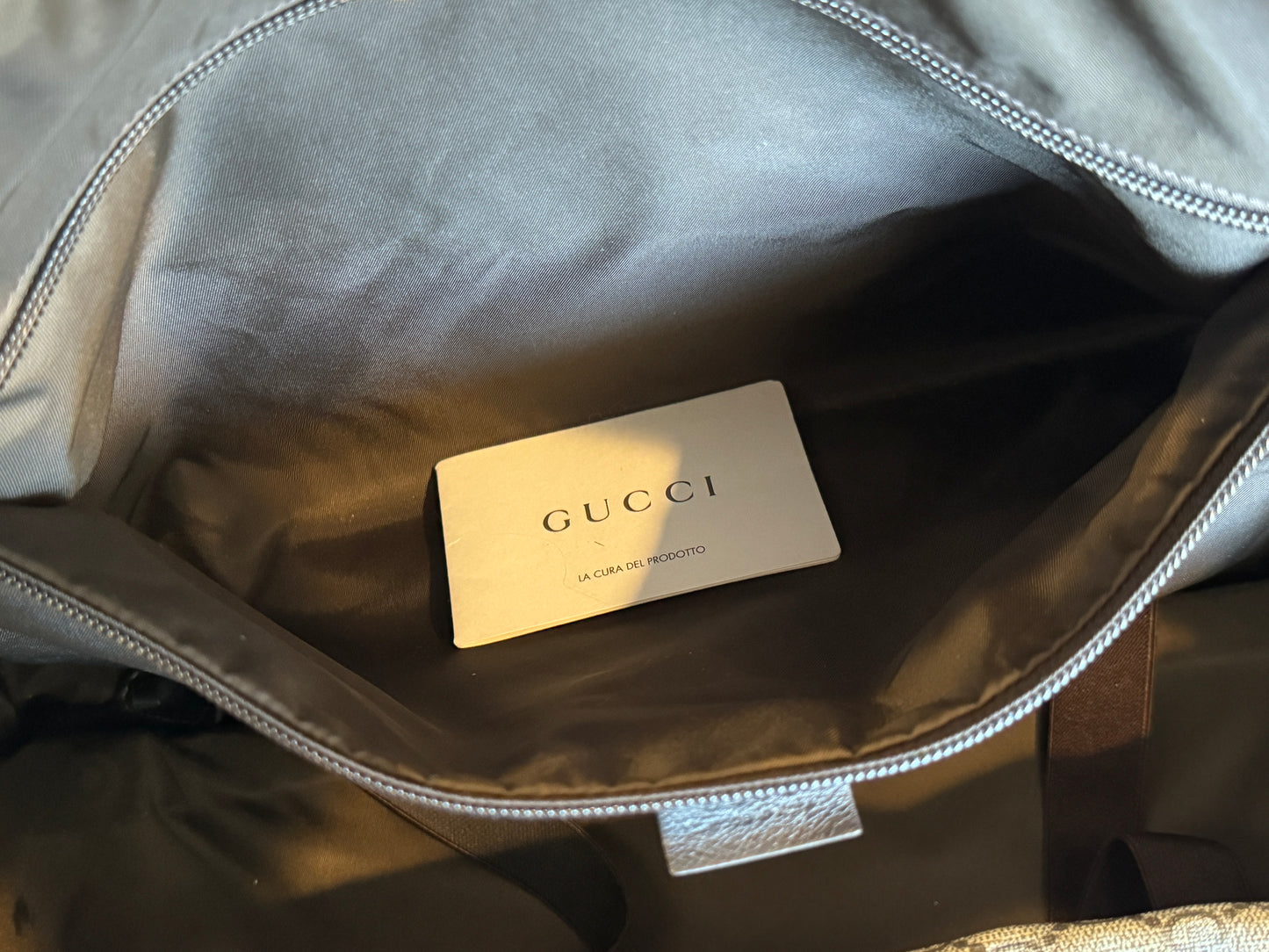 GUCCI Supreme Canvas Large Rolling Duffle Bag