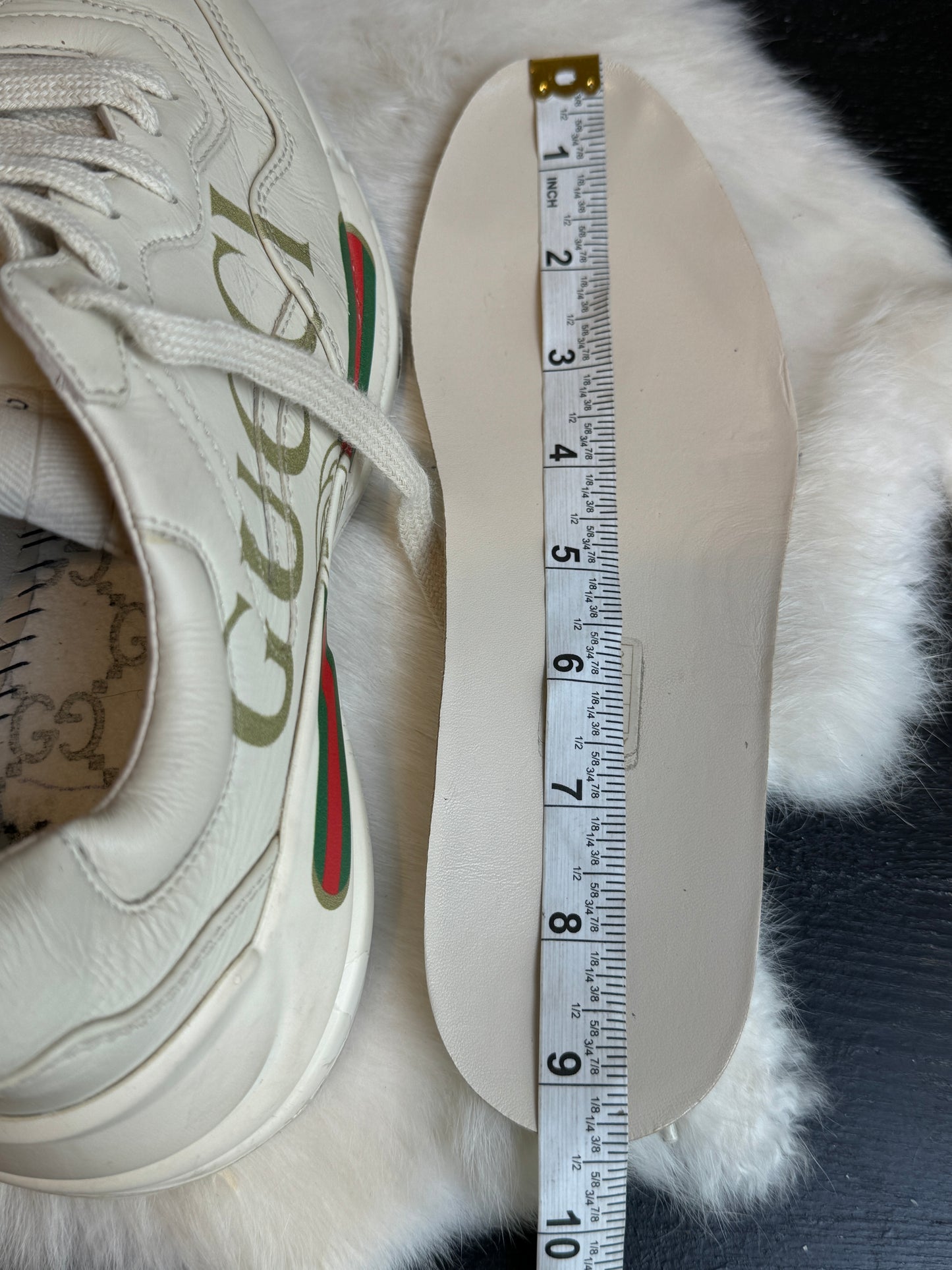 Gucci Rhyton Logo Ivory Women's Sneakers 36EU