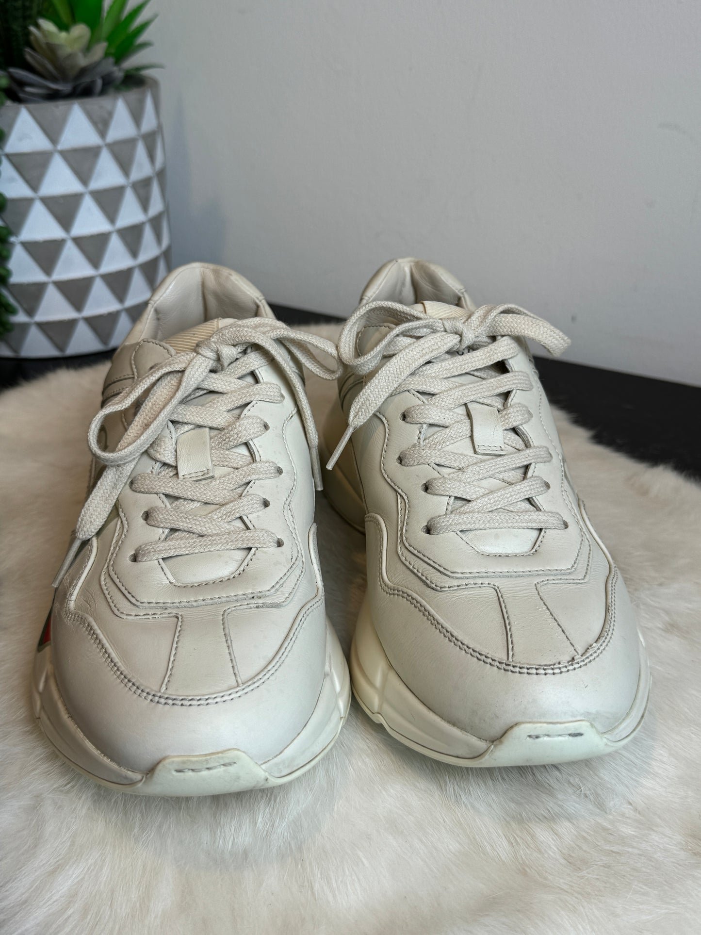 Gucci Rhyton Logo Ivory Women's Sneakers 37.5EU