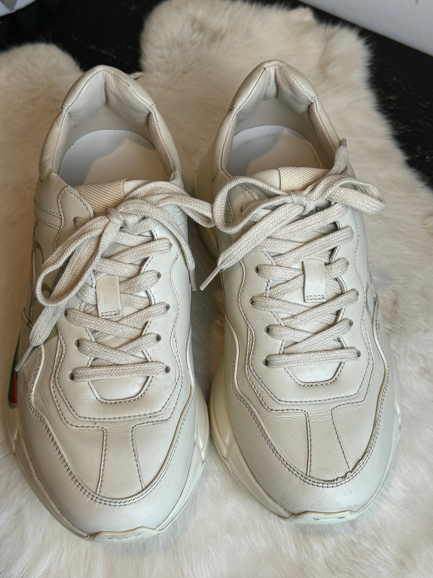 Gucci Rhyton Logo Ivory Women's Sneakers 37.5EU