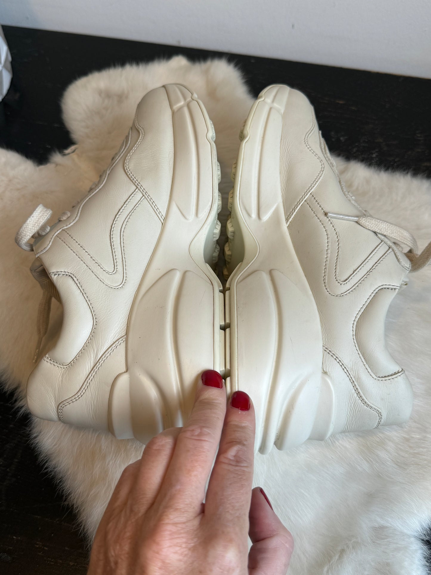 Gucci Rhyton Logo Ivory Women's Sneakers 37.5EU