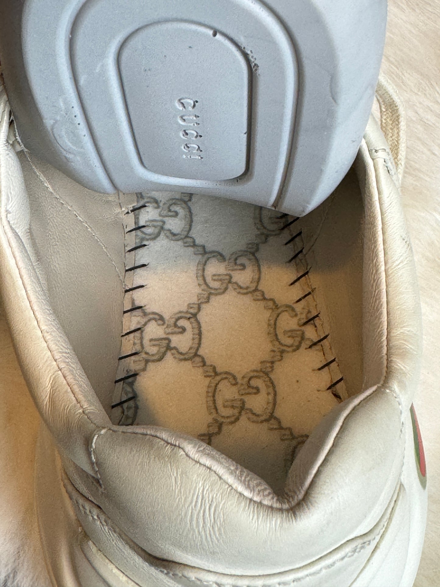 Gucci Rhyton Logo Ivory Women's Sneakers 37.5EU