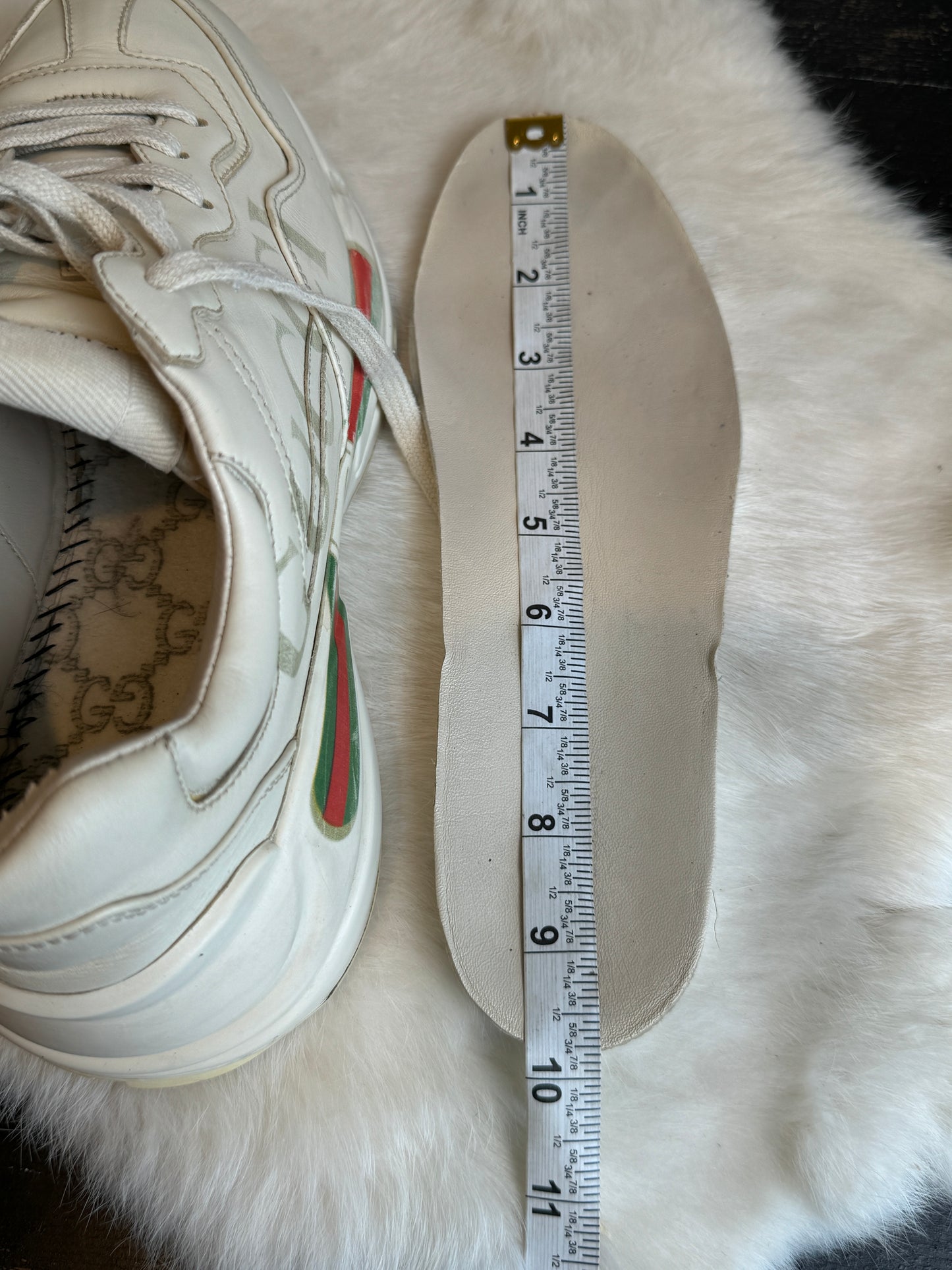 Gucci Rhyton Logo Ivory Women's Sneakers 38EU