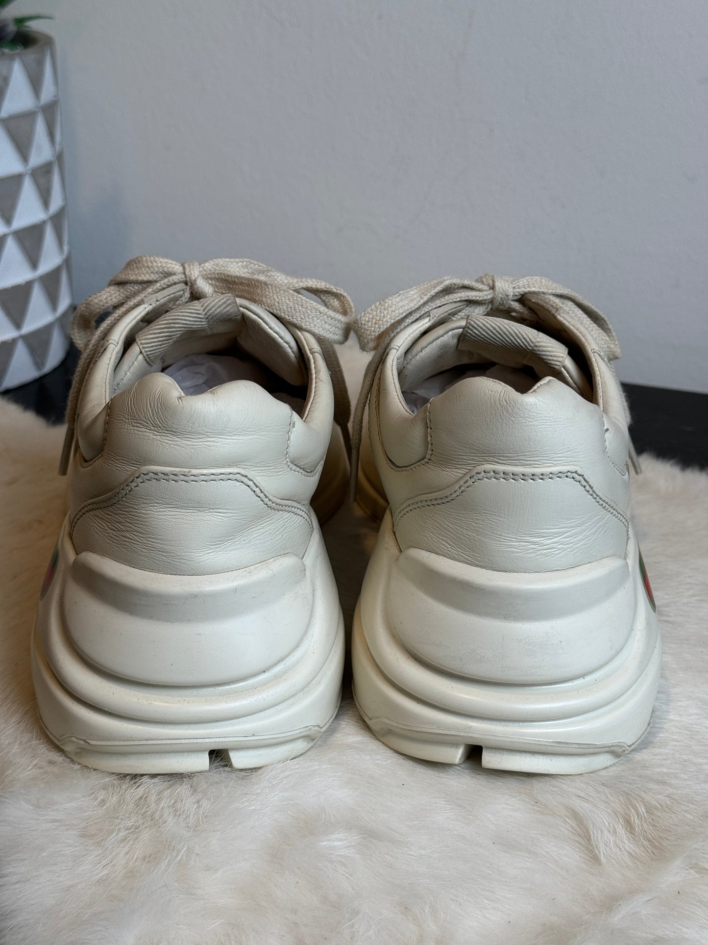 Gucci Rhyton Logo Ivory Sneakers 38.5EU