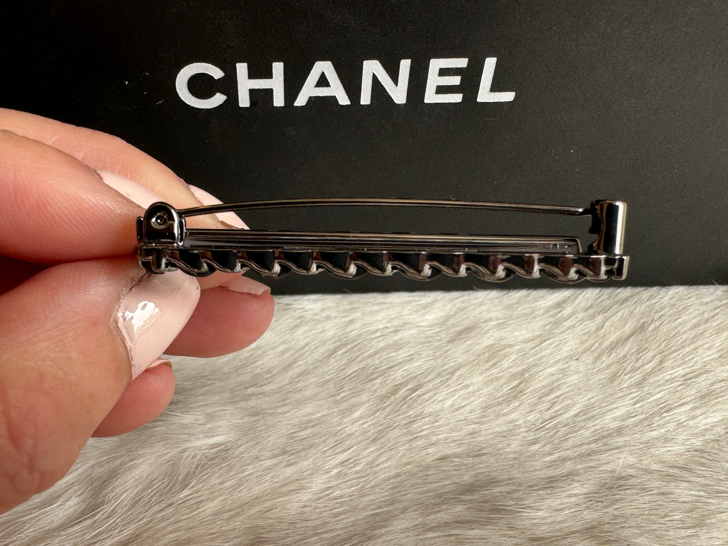 Chanel Uniform Name Tag Brooch