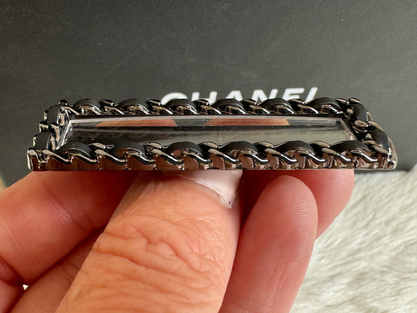 Chanel Uniform Name Tag Brooch