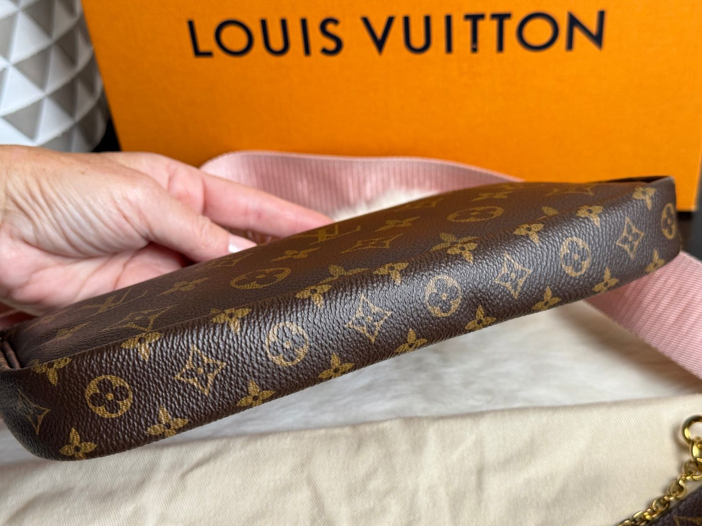 Louis Vuitton Multi Pochette Accessories Monogram Pink