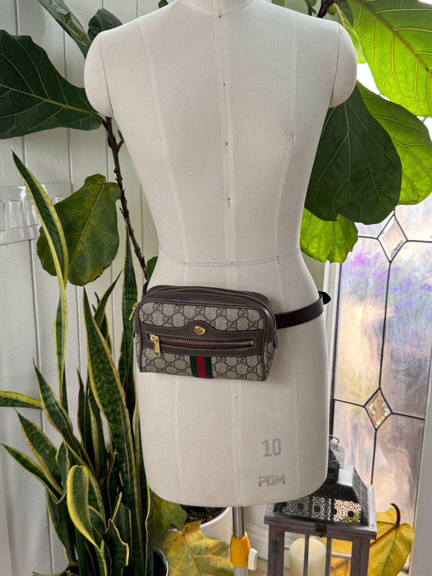 GUCCI Mini Ophidia Supreme Canvas Web Belt Bag