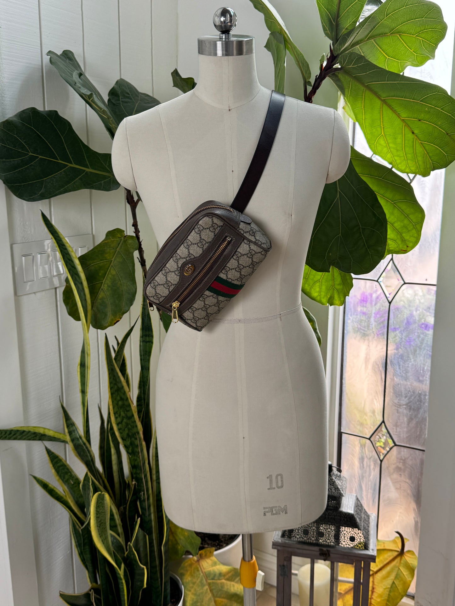 GUCCI Mini Ophidia Supreme Canvas Web Belt Bag