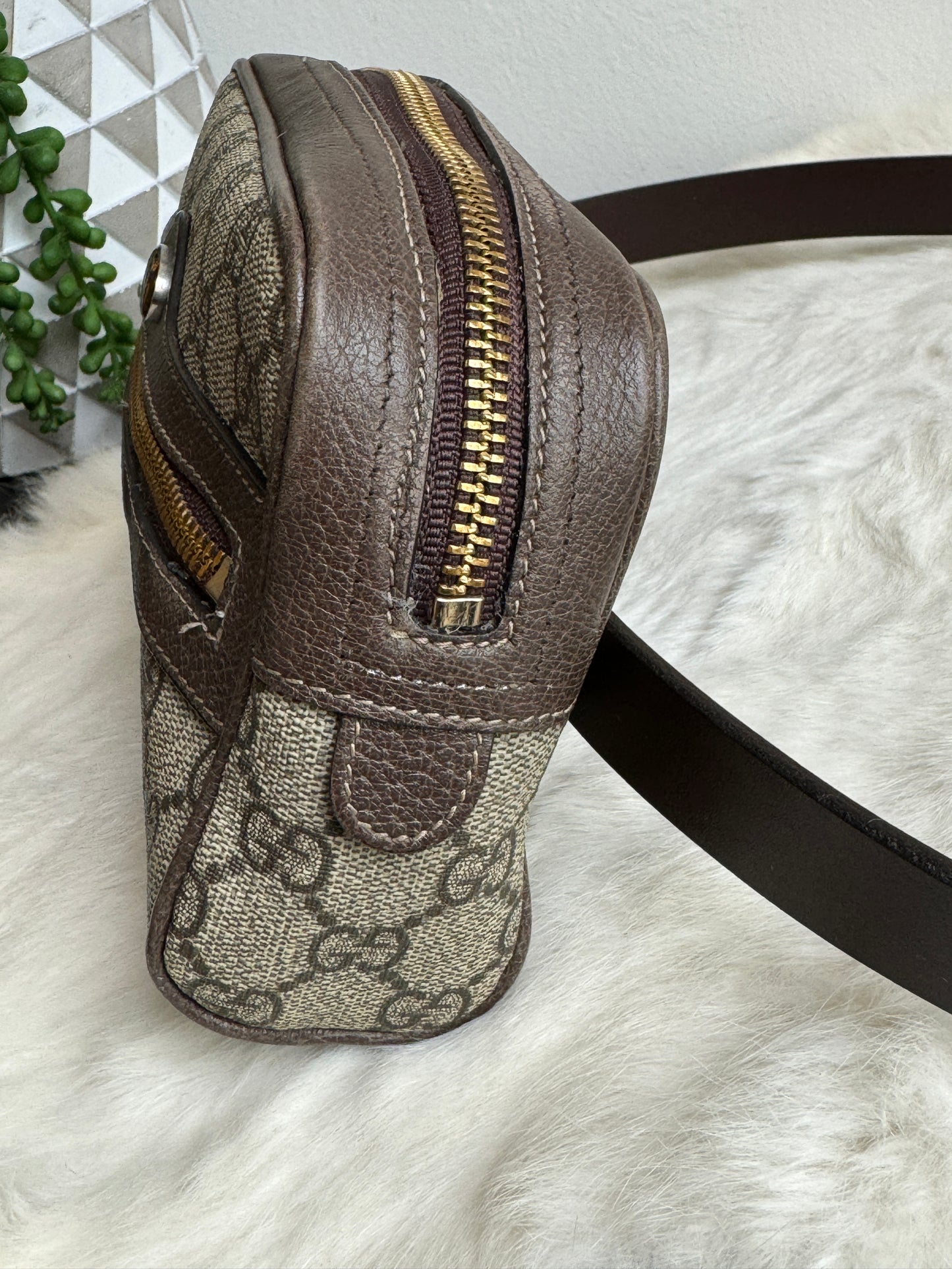 GUCCI Mini Ophidia Supreme Canvas Web Belt Bag