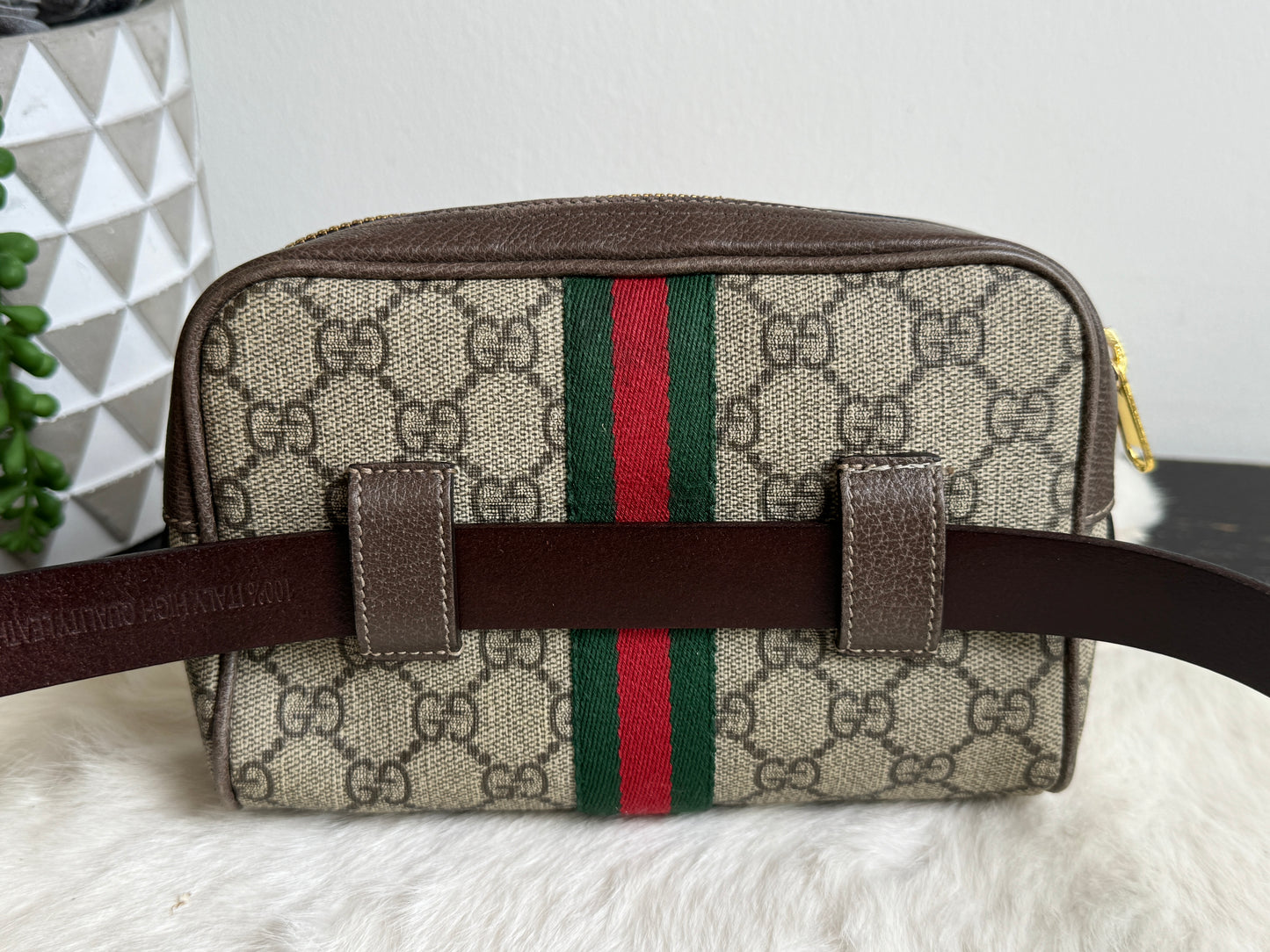 GUCCI Mini Ophidia Supreme Canvas Web Belt Bag