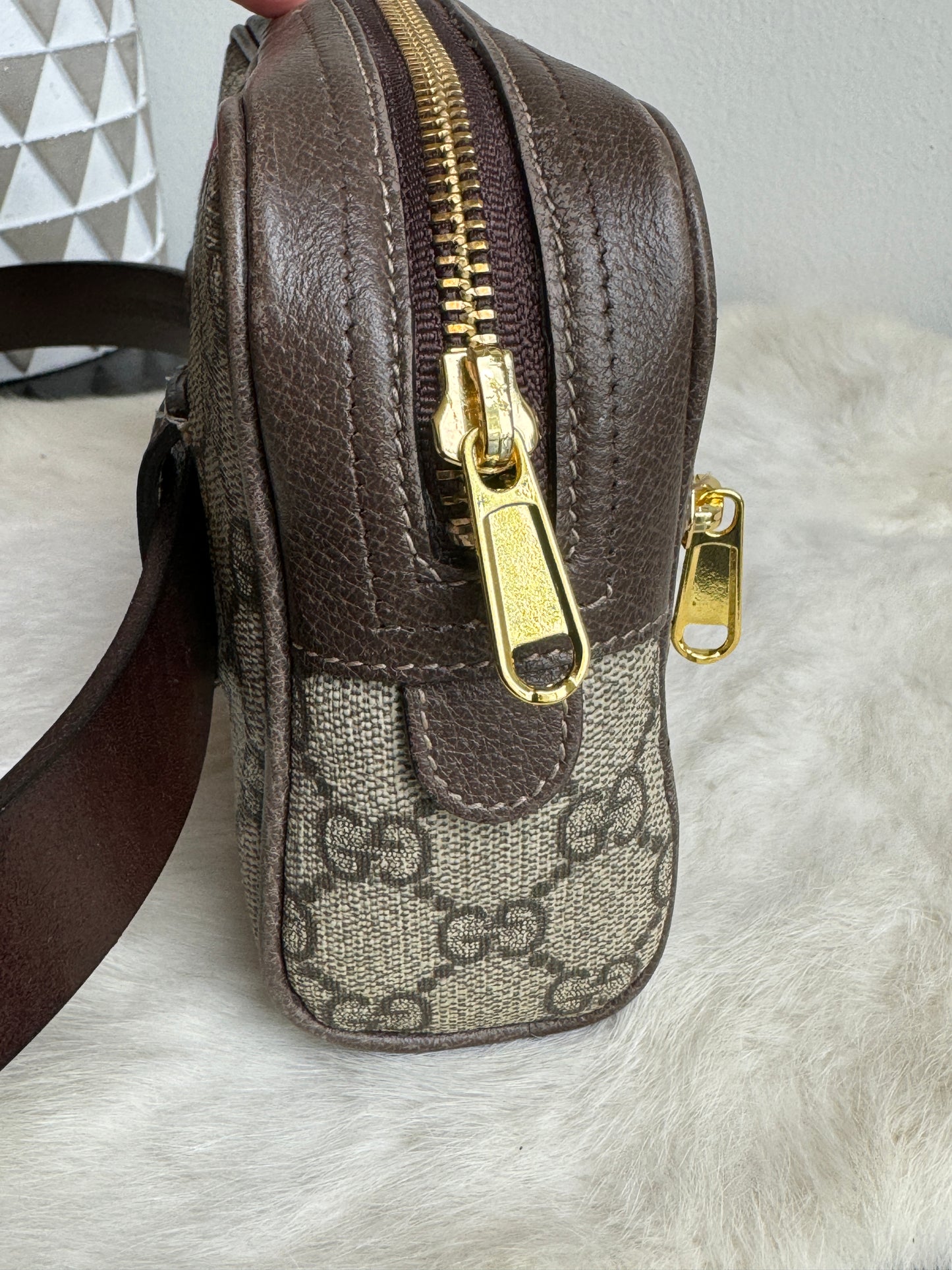 GUCCI Mini Ophidia Supreme Canvas Web Belt Bag