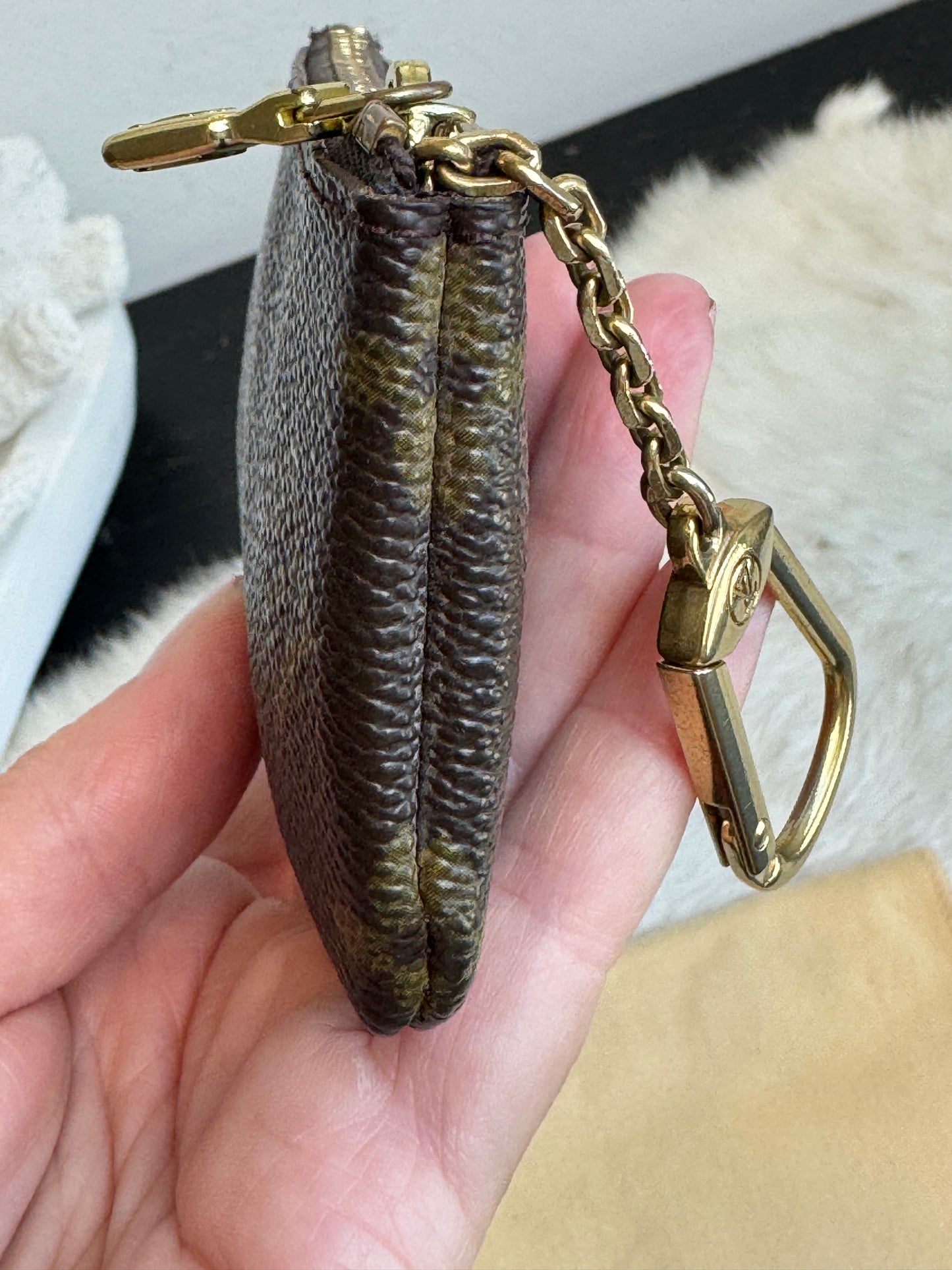Louis Vuitton Monogram Pochette Key Cles Coin Purse