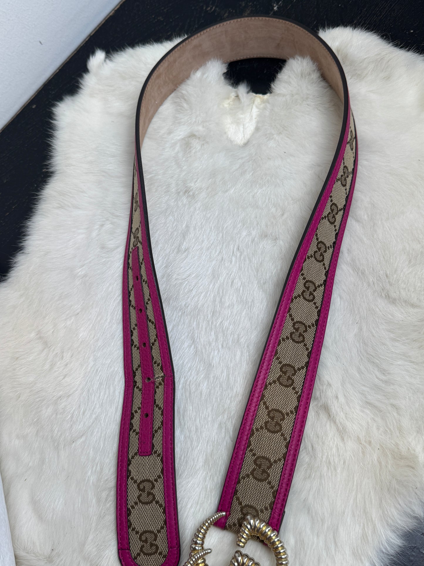 Gucci Interlocking GG Canvas Belt Size 80/32