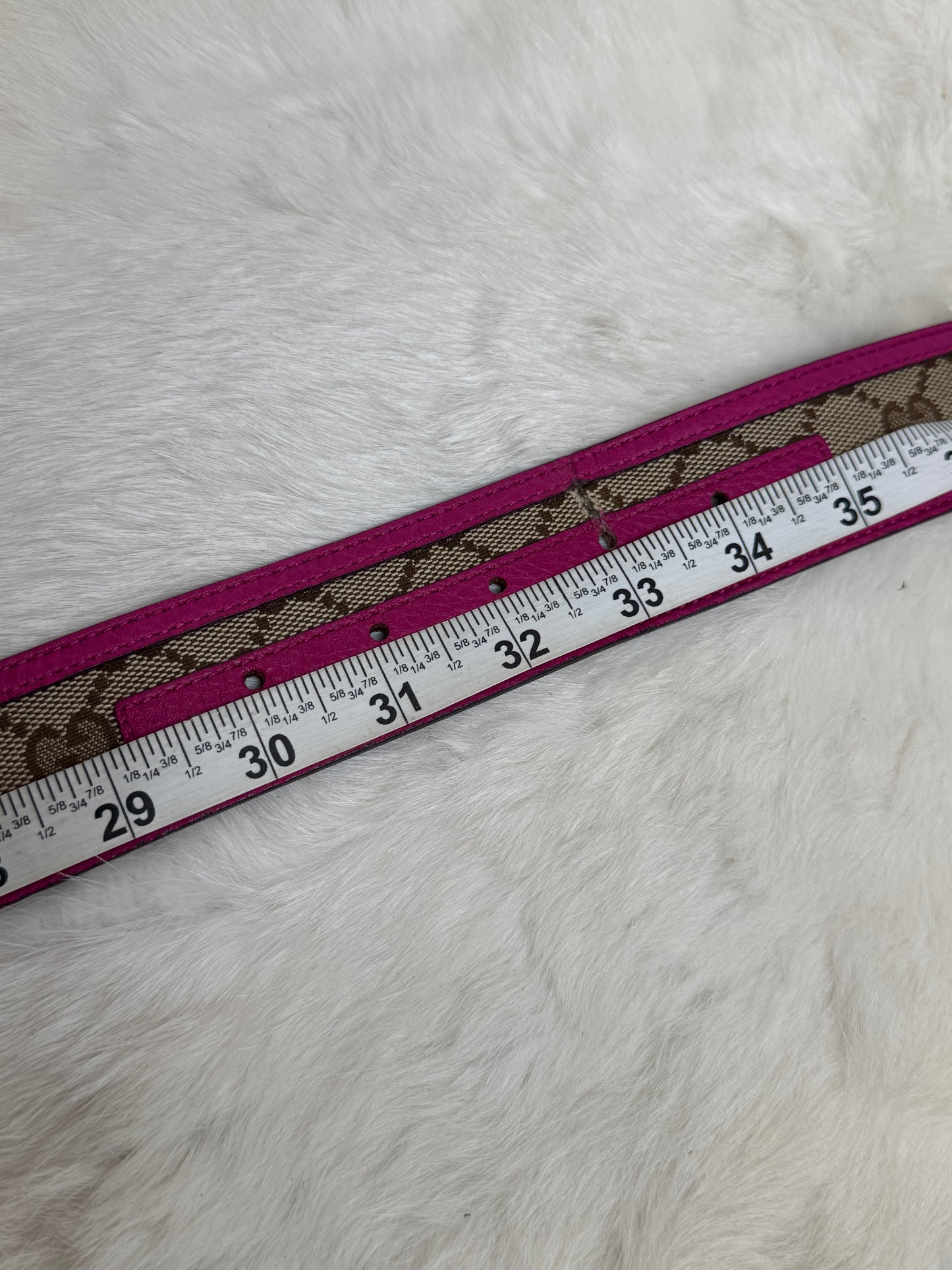 Gucci Interlocking GG Canvas Belt Size 80/32