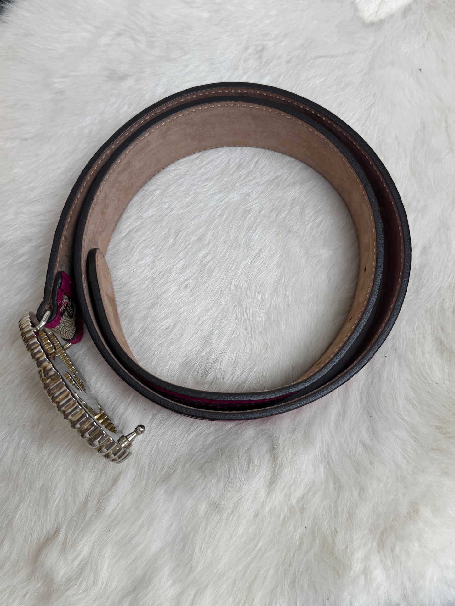 Gucci Interlocking GG Canvas Belt Size 80/32