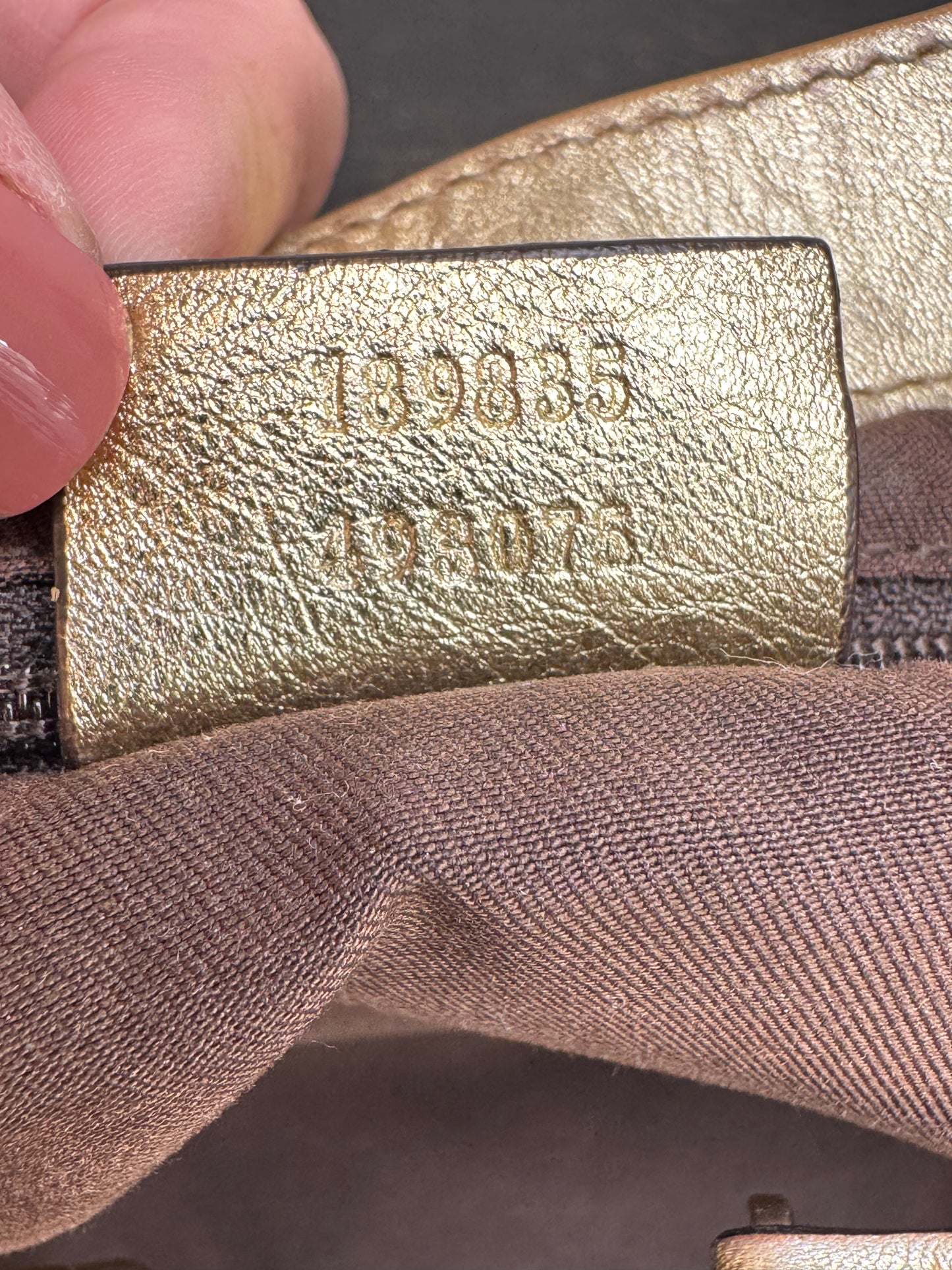 Gucci Gold Canvas Large Abbey Tote