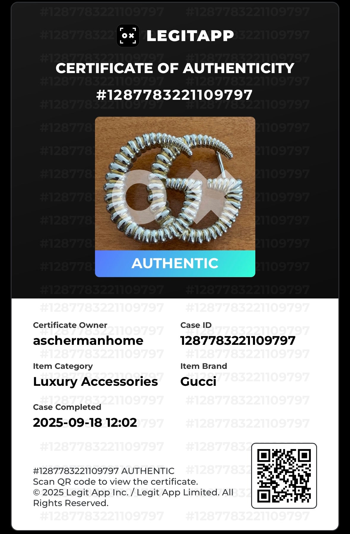 Gucci Interlocking GG Canvas Belt Size 80/32