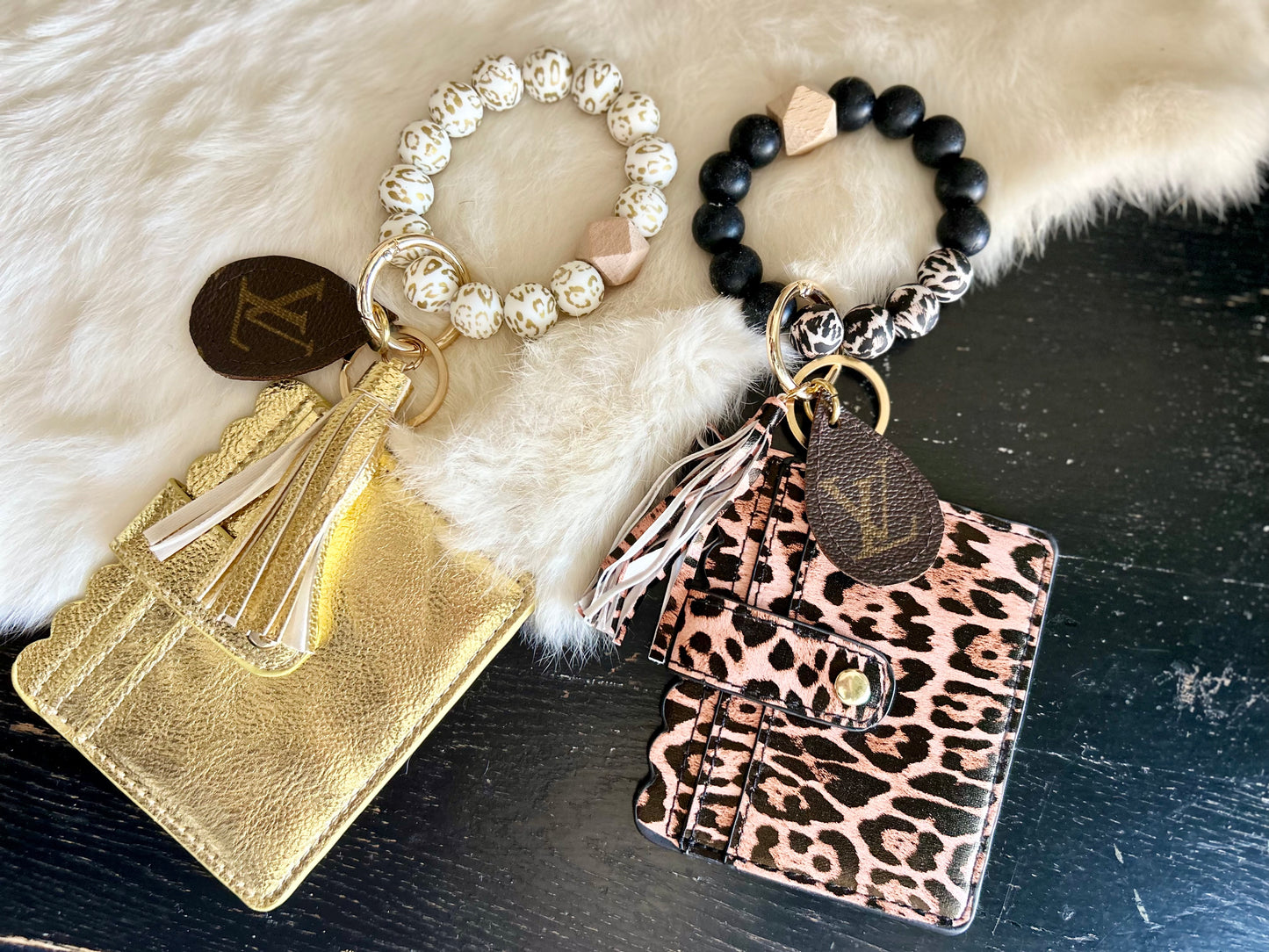 Silicone Beaded Wristlet Cardholder