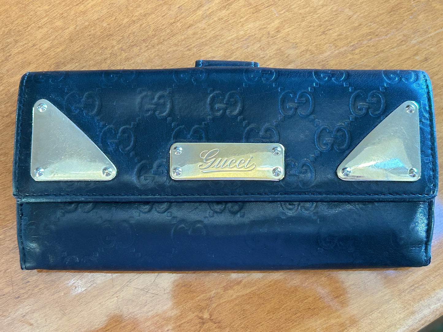 Available NOW! GUCCI Guccissima GG Continental Leather Wallet