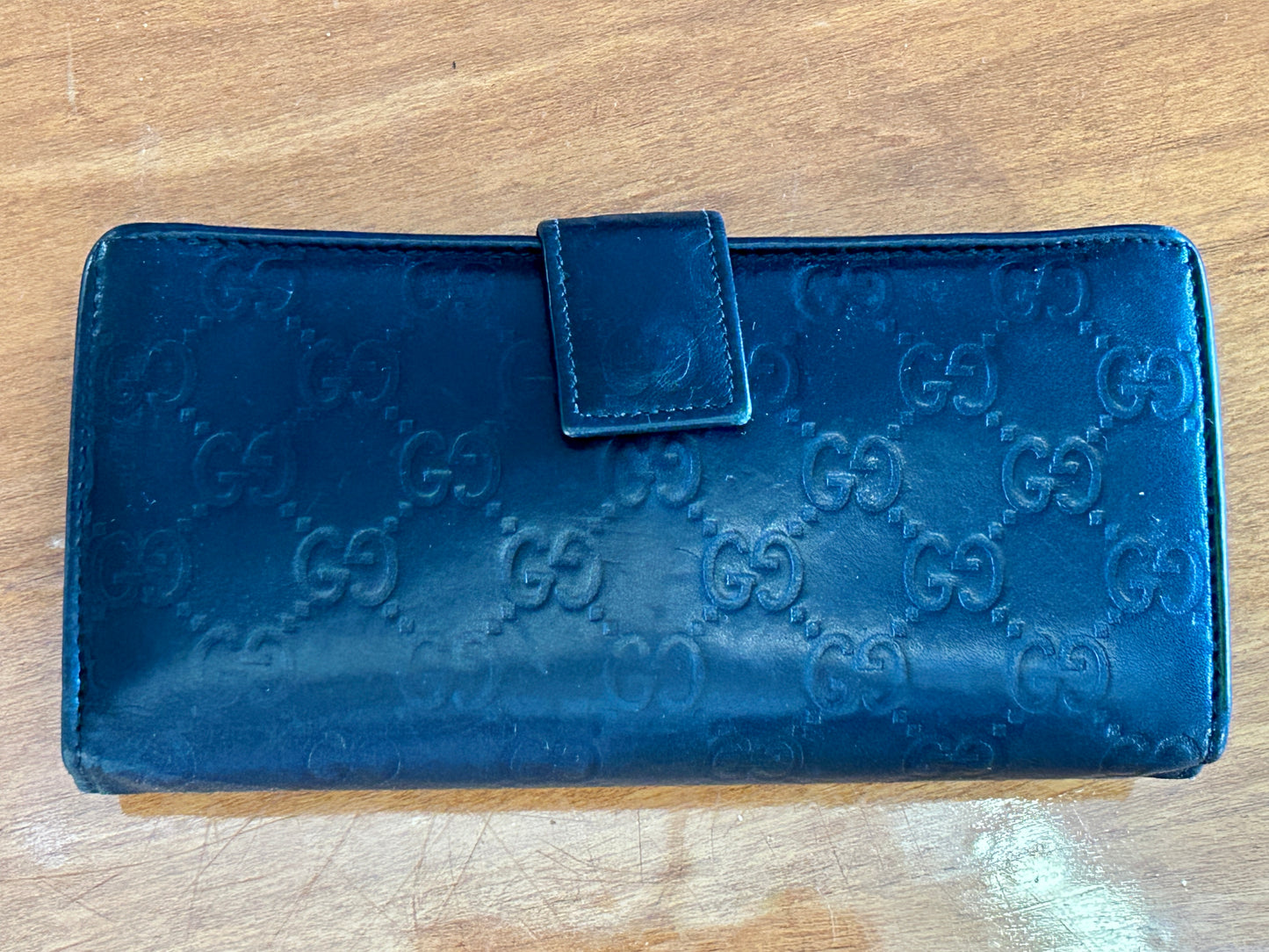 Available NOW! GUCCI Guccissima GG Continental Leather Wallet